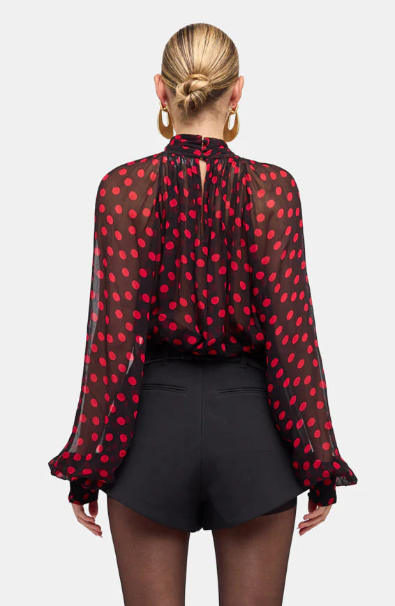Zenia Top | Black/Red - Image 3
