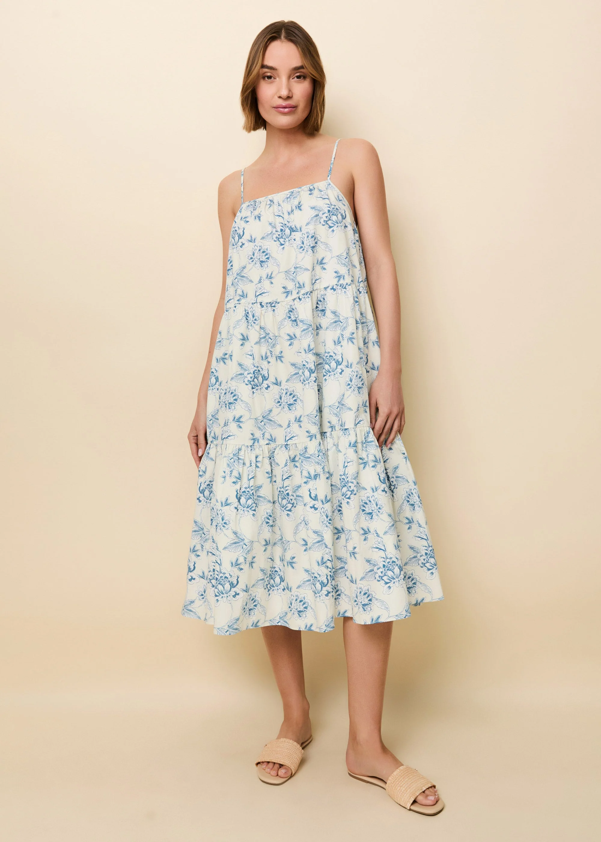 Addison Dress | French Blue / Brule Toile - Image 2