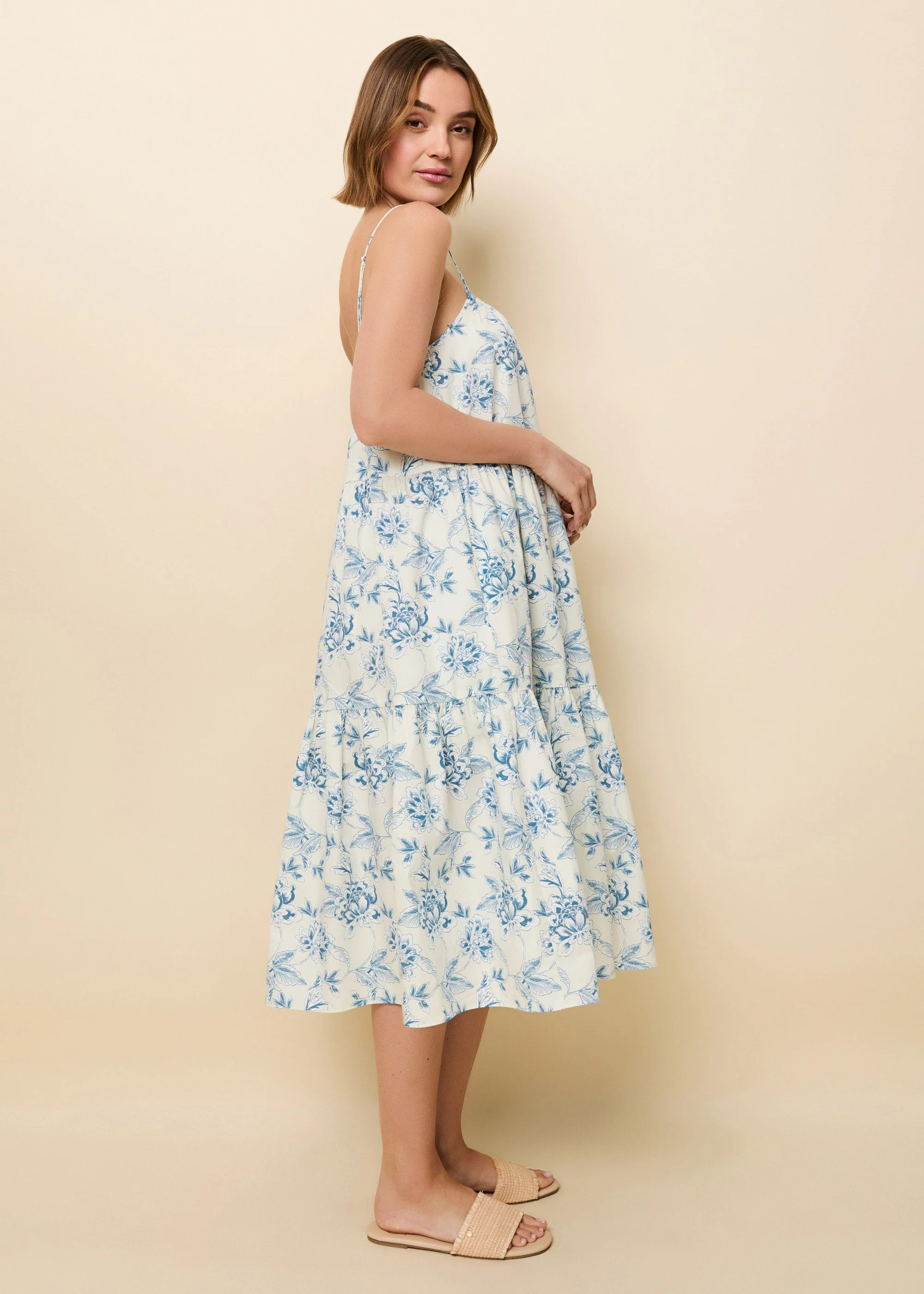 Addison Dress | French Blue / Brule Toile - Image 4