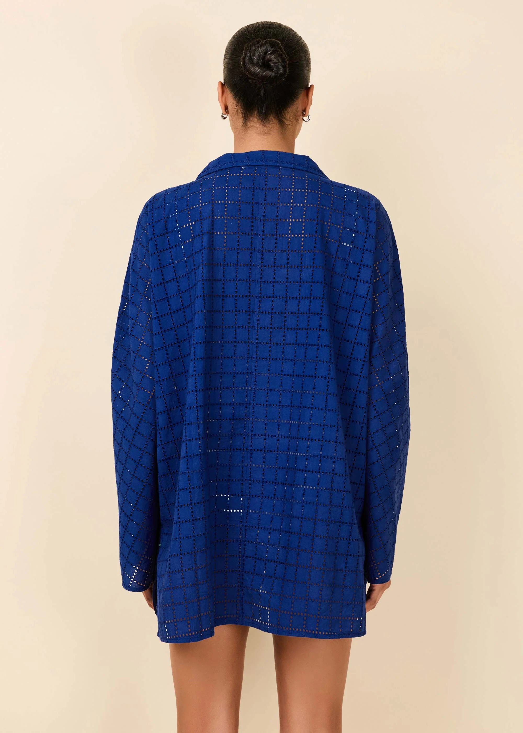 Alba Tunic Grid Eyelet | Maritime Navy - Image 3