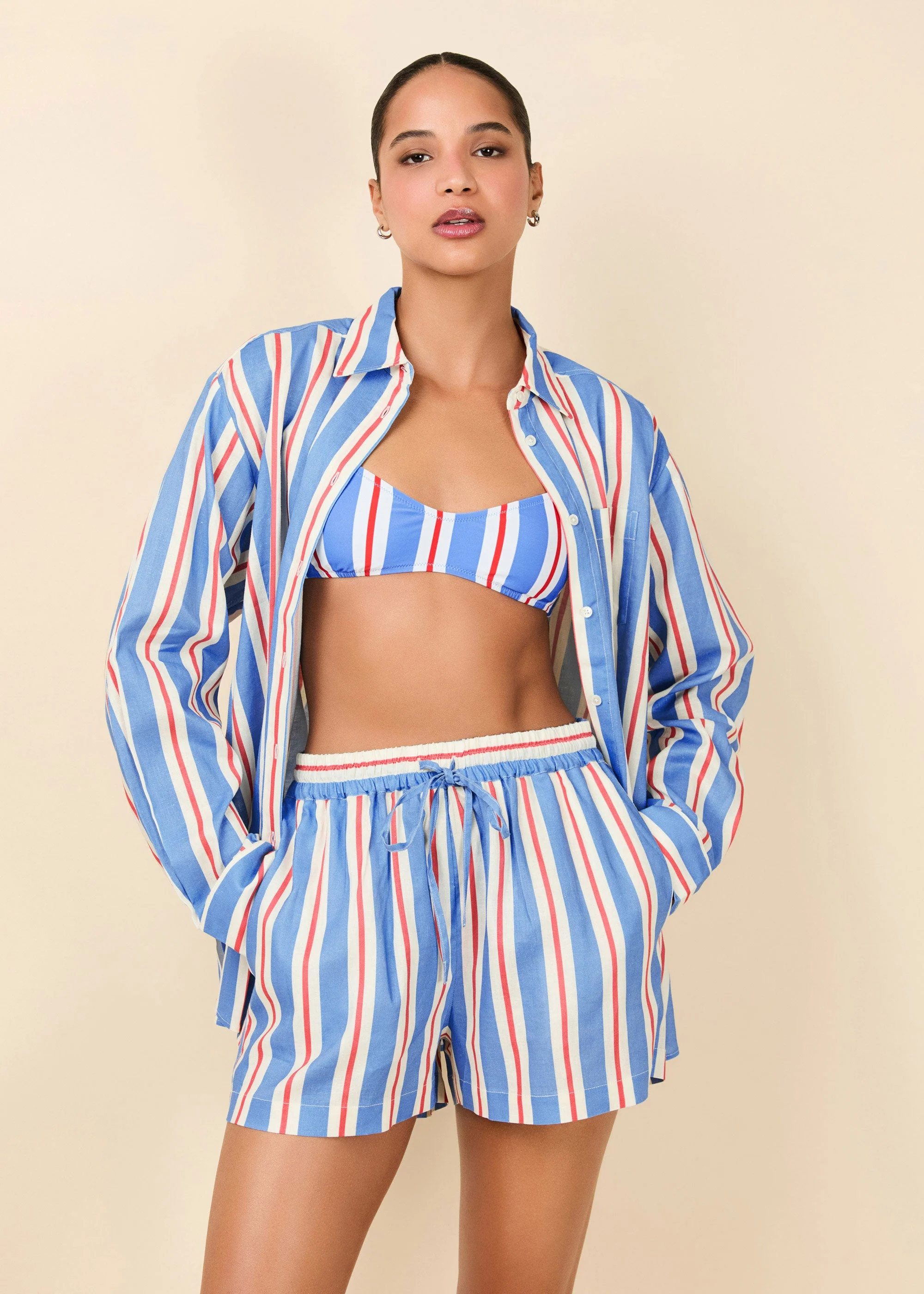 Avril Button Down | Americana Stripe - Image 5