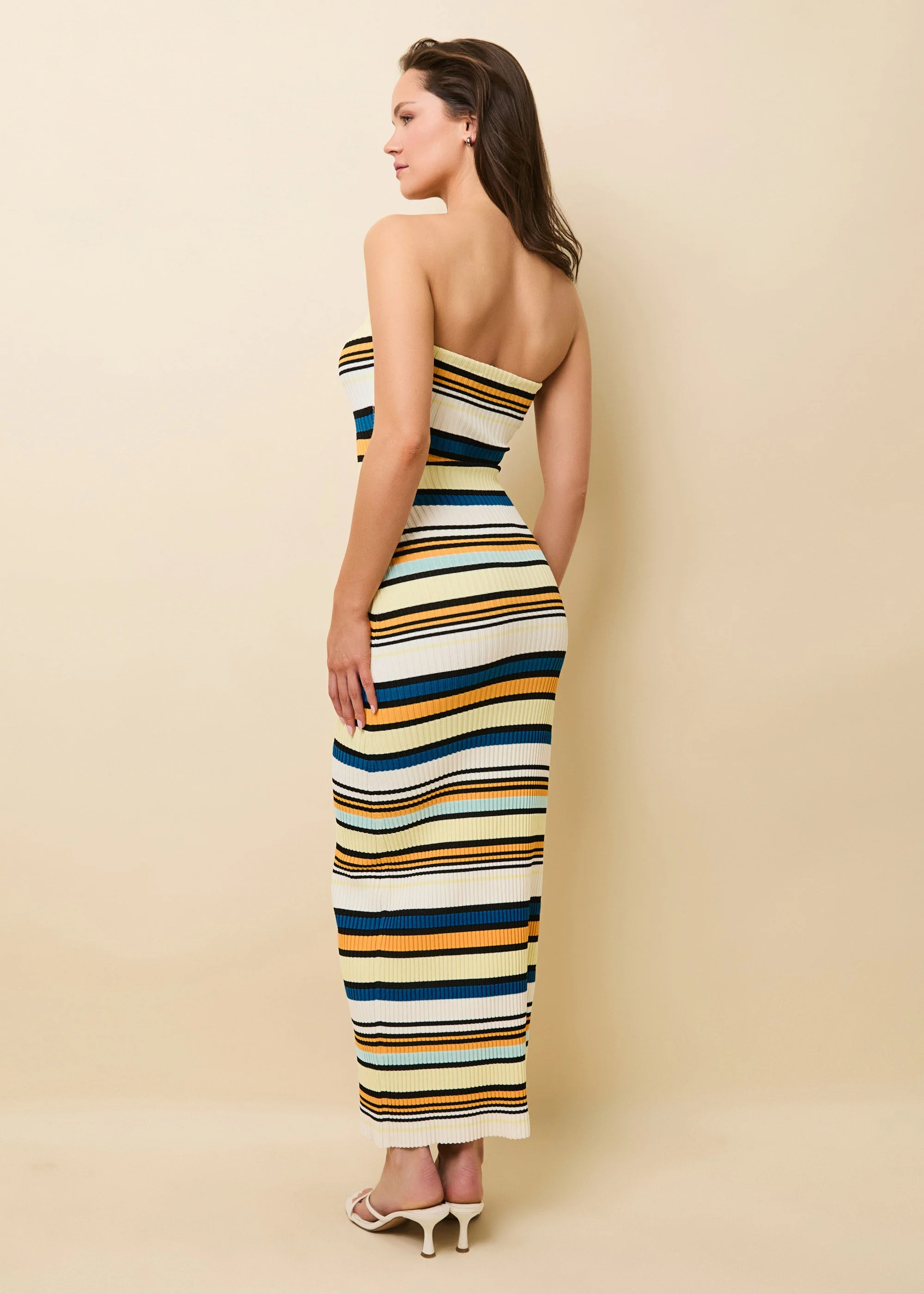 Caroline Ribbed Dress | Riviera Stripe - Image 4