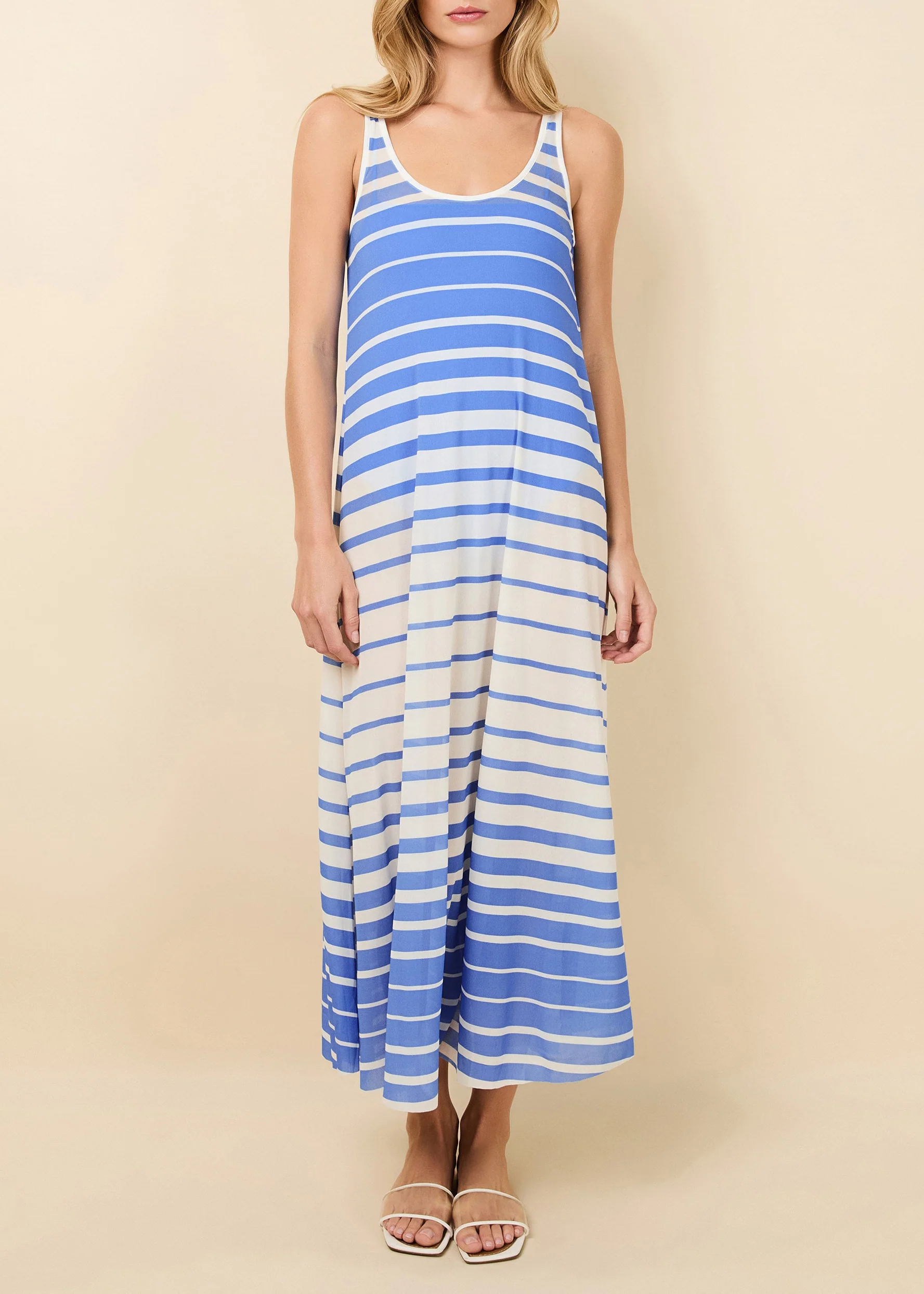 Jessica Dress | Marina Blue Sunset Stripe