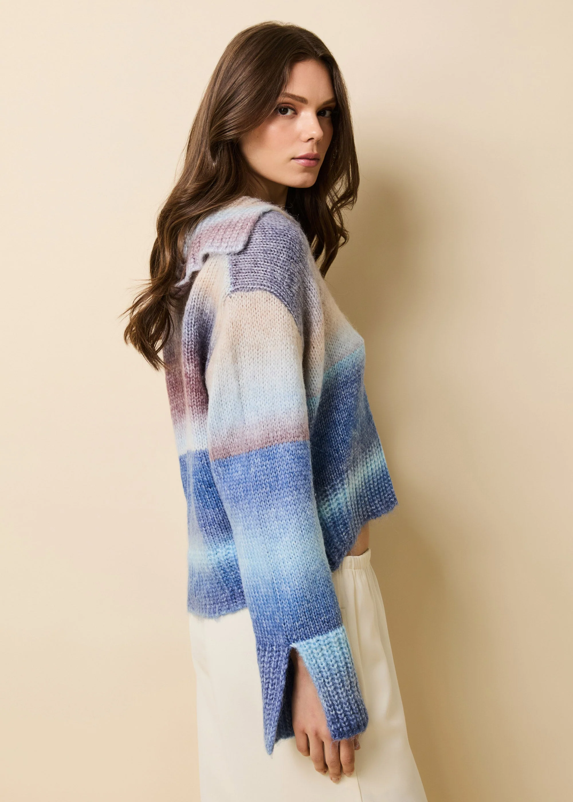 Lola Pullover Ombre | Twilight / Raisin Brown - Image 4