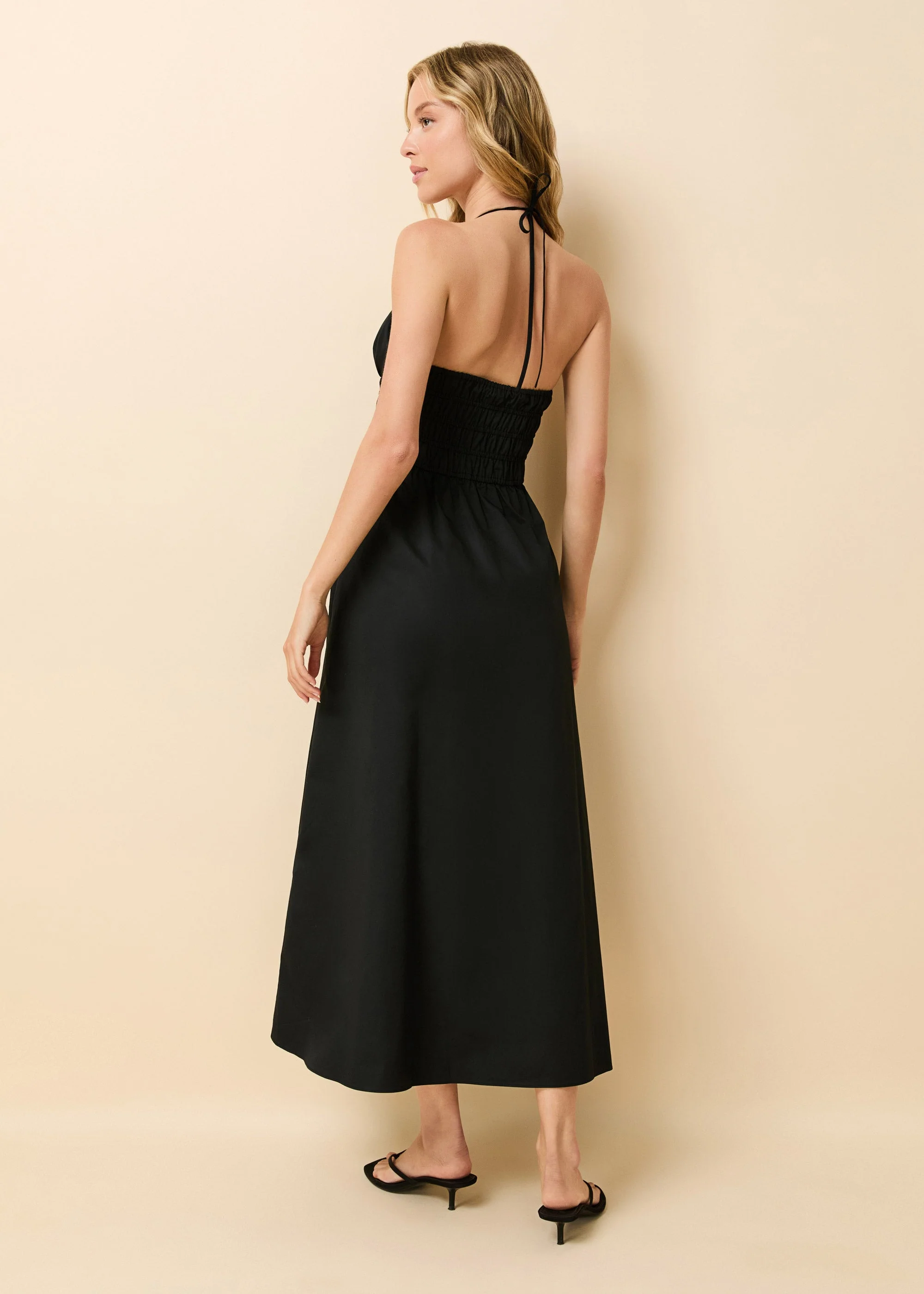 Lolita Halter Dress Poplin | Noir - Image 2