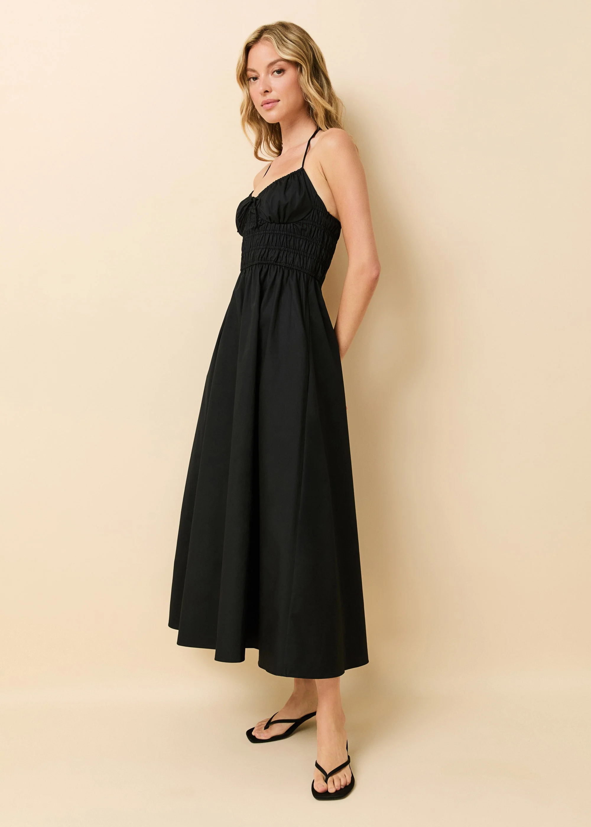 Lolita Halter Dress Poplin | Noir - Image 4