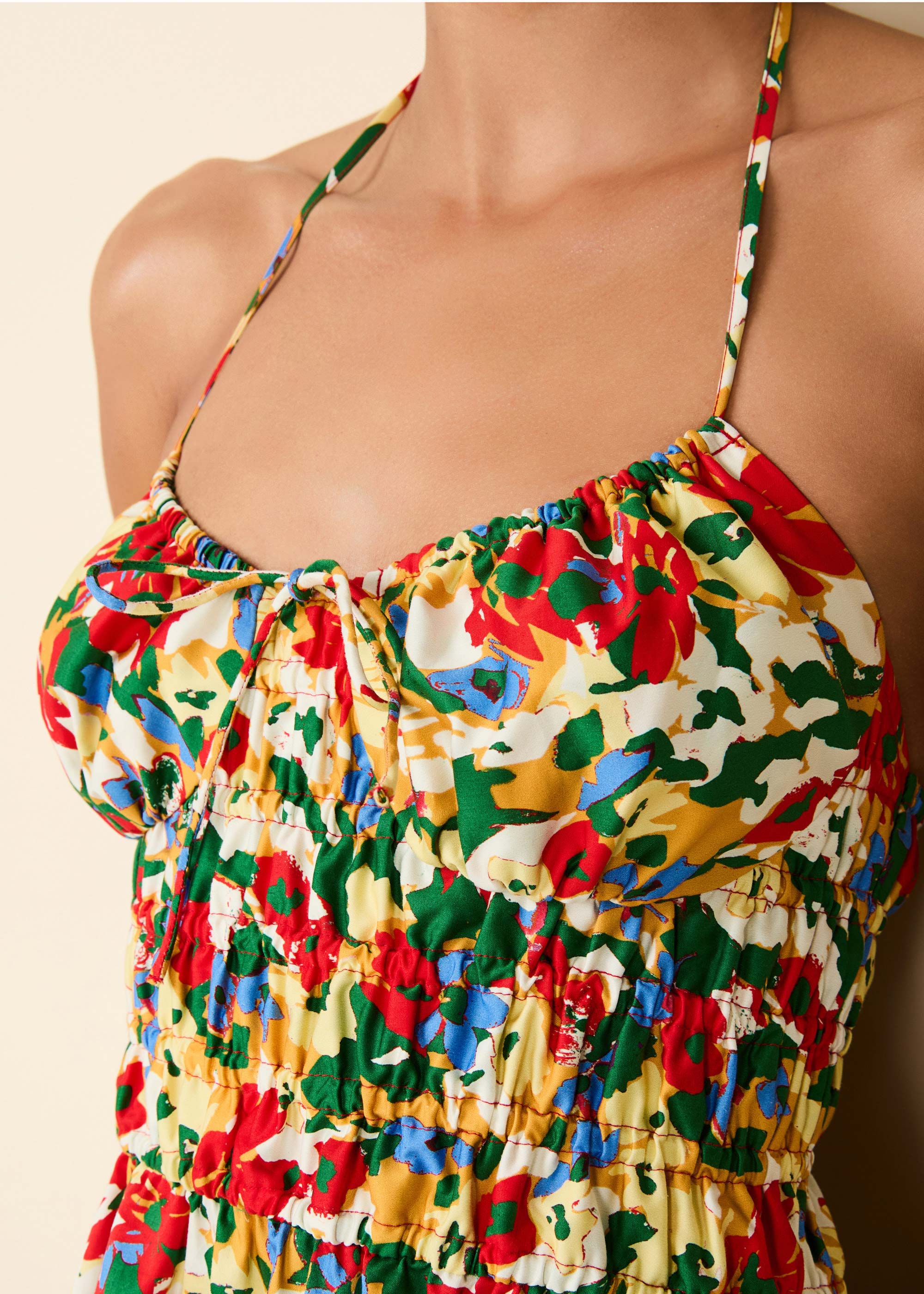 Lolita Halter Dress Poplin | Picasso Floral - Image 4