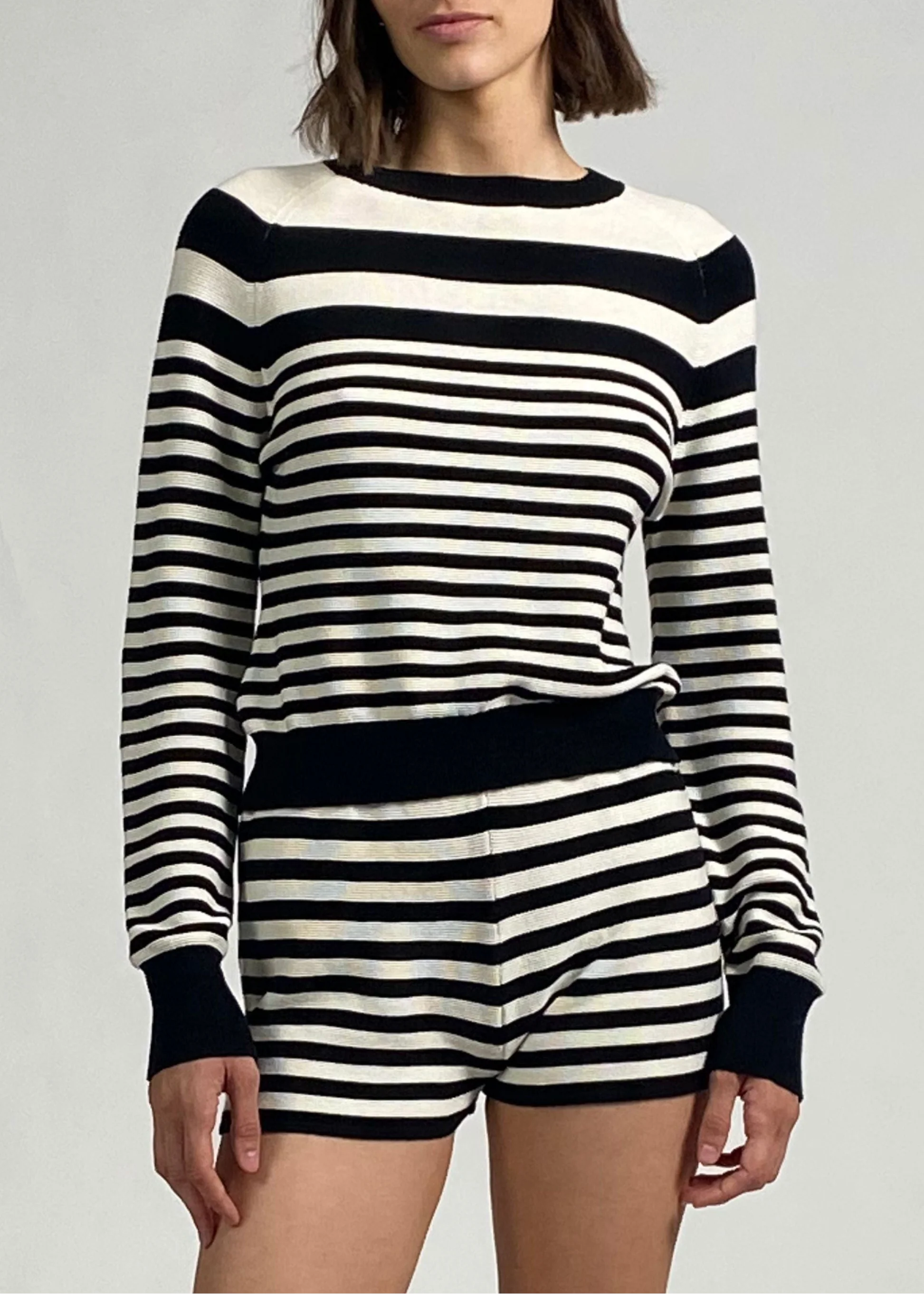 Manny Sweater | Noir / Brule Stripe