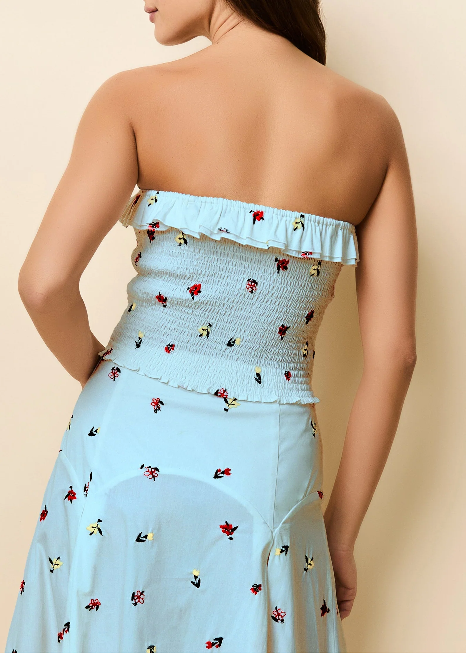 Nikki Top | Embroidered Sky Ditsy Floral - Image 2