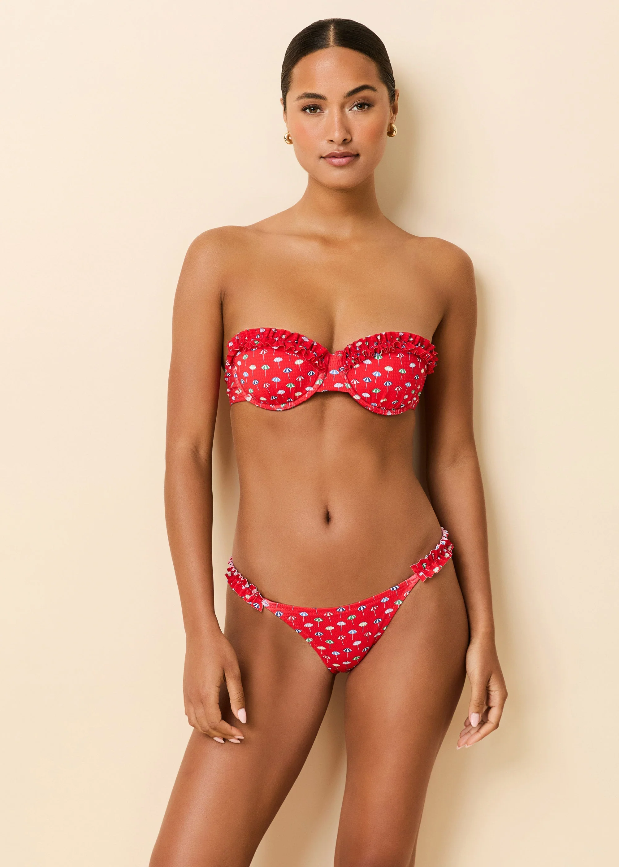 Ramona Bikini Top | Ditsy Umbrella Print