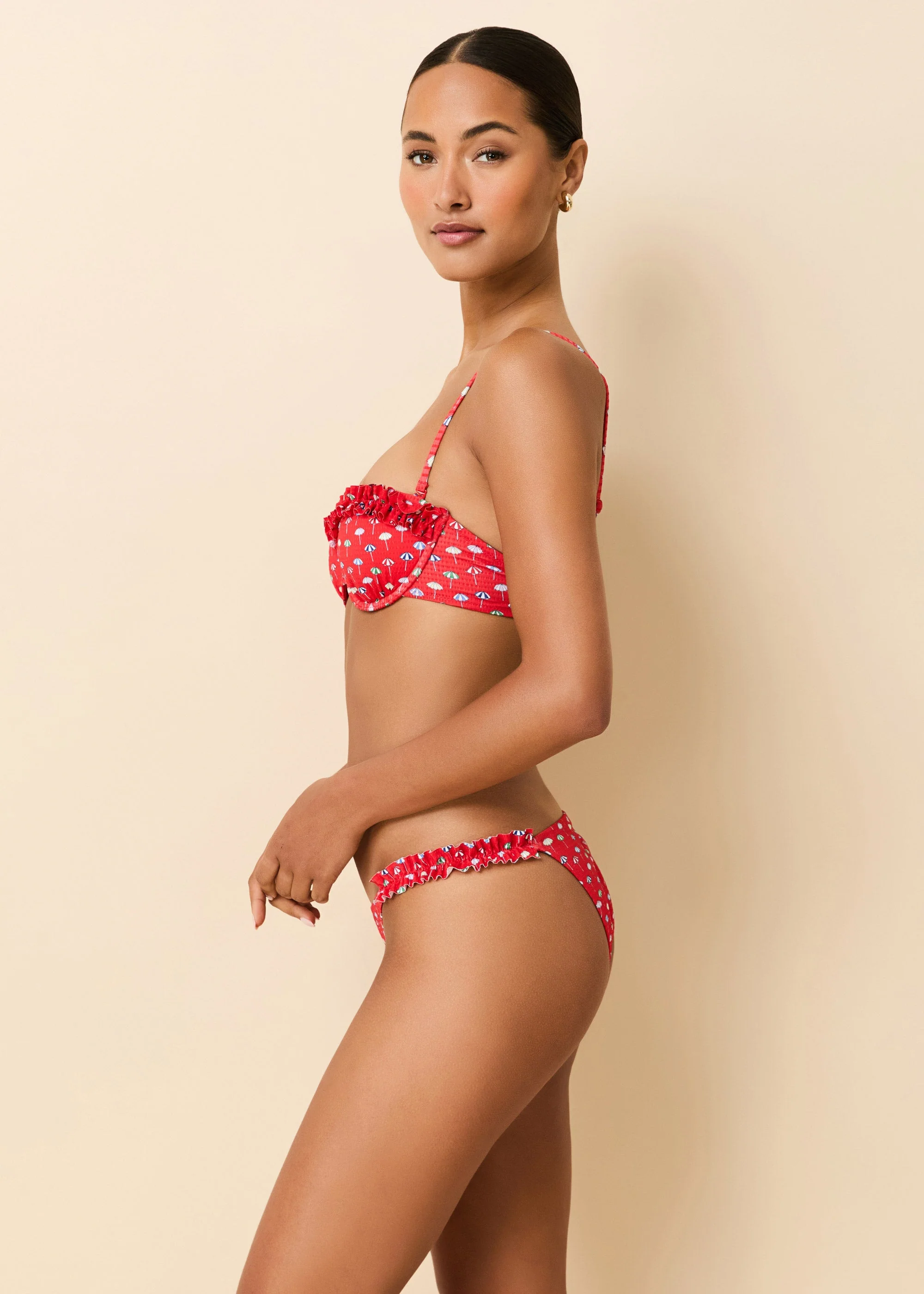 Ramona Bikini Top | Ditsy Umbrella Print - Image 3