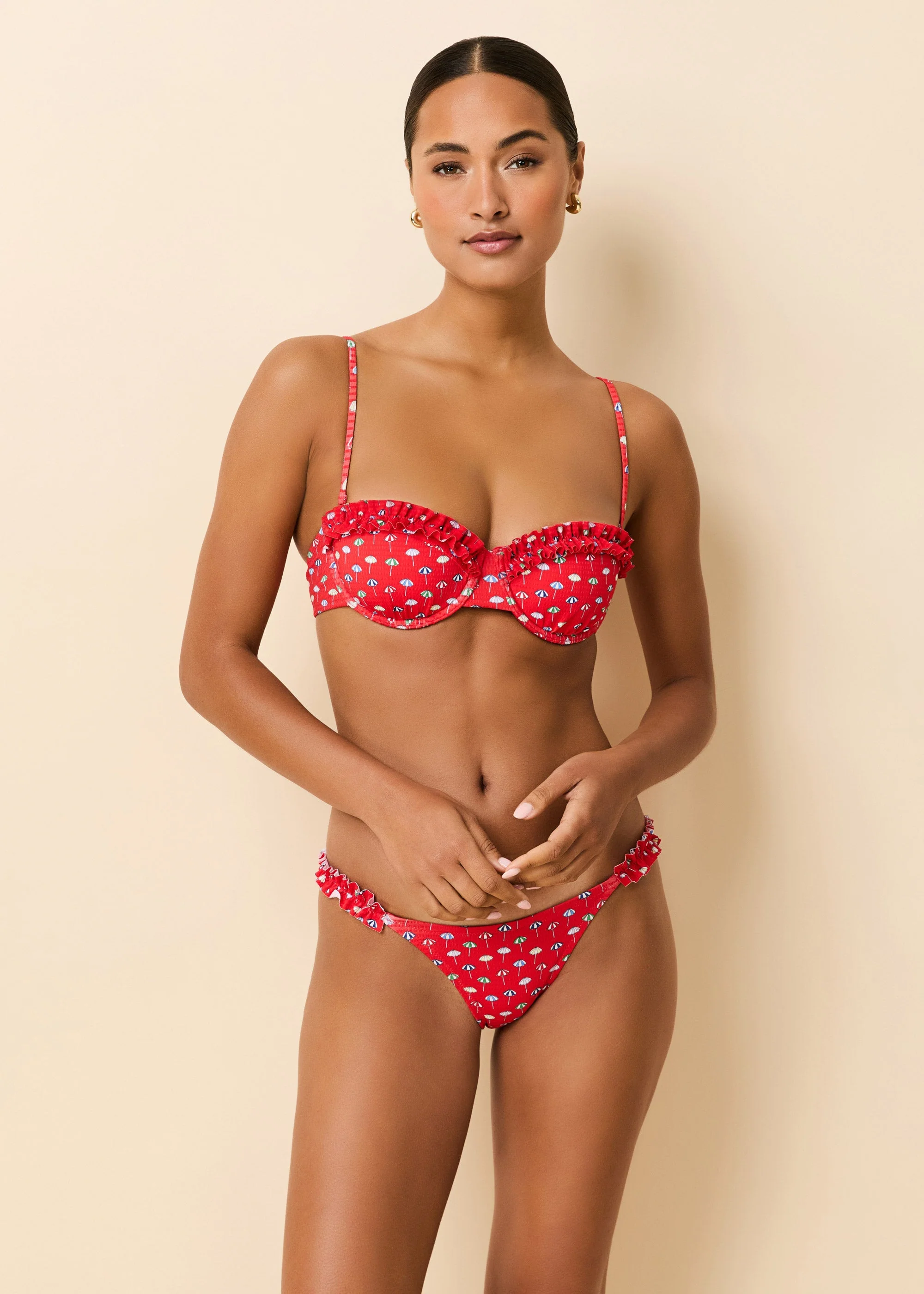 Ramona Bikini Top | Ditsy Umbrella Print - Image 5