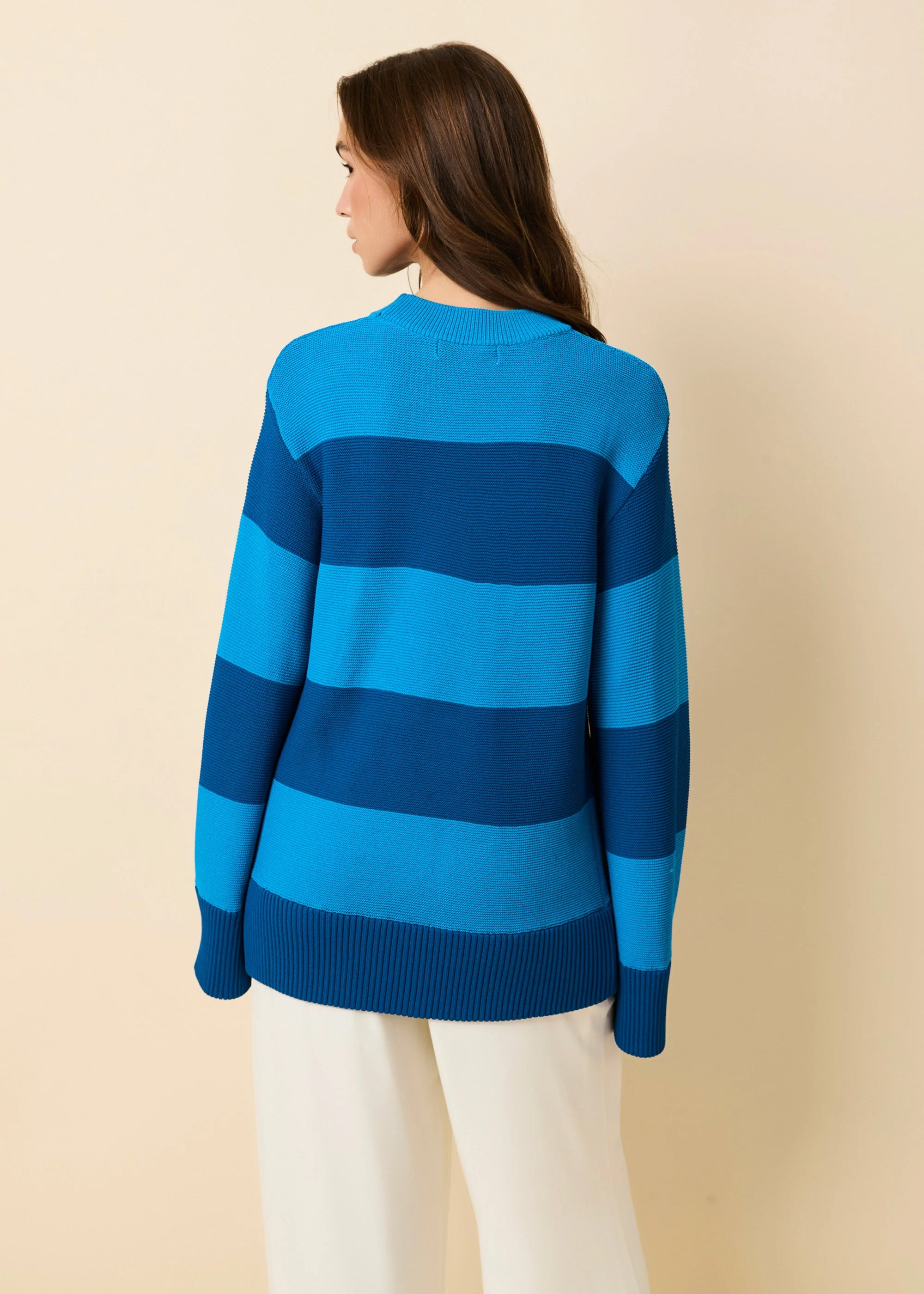 Tate Sweater | Cosmic Blue Rugby Stripe - Image 3