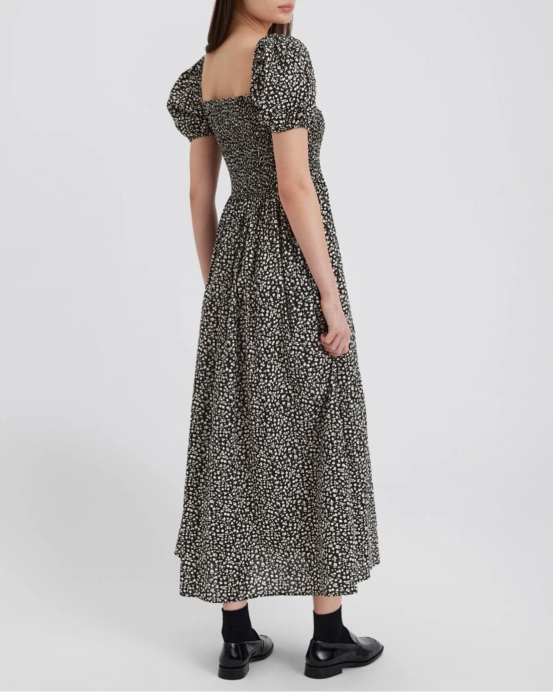 Corrina Dress | Ditsy Floral Noir - Image 2