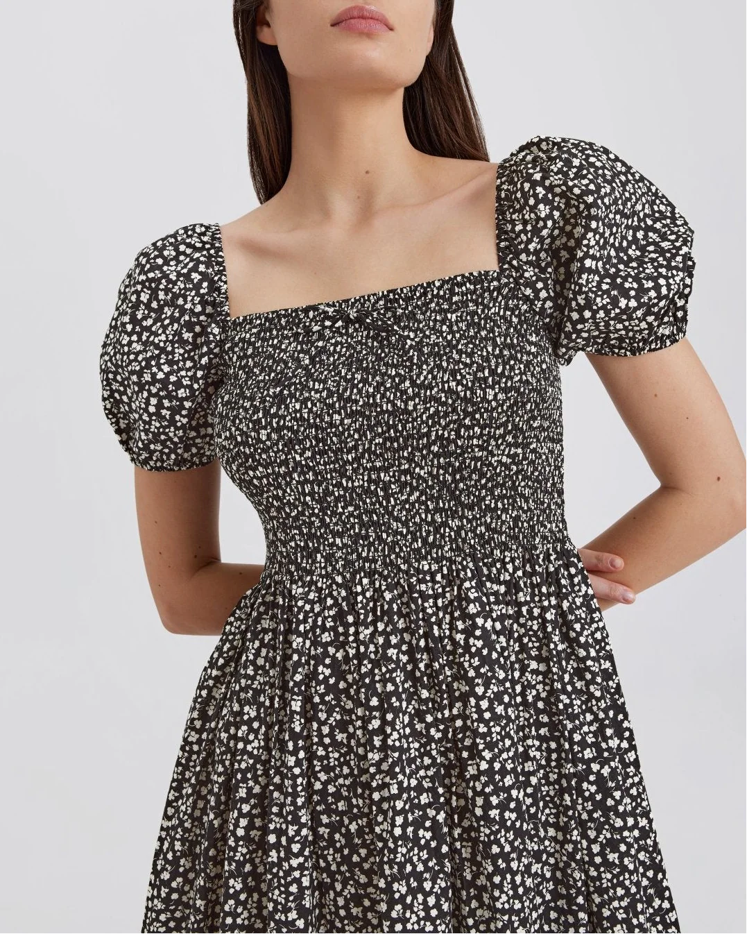 Corrina Dress | Ditsy Floral Noir - Image 3