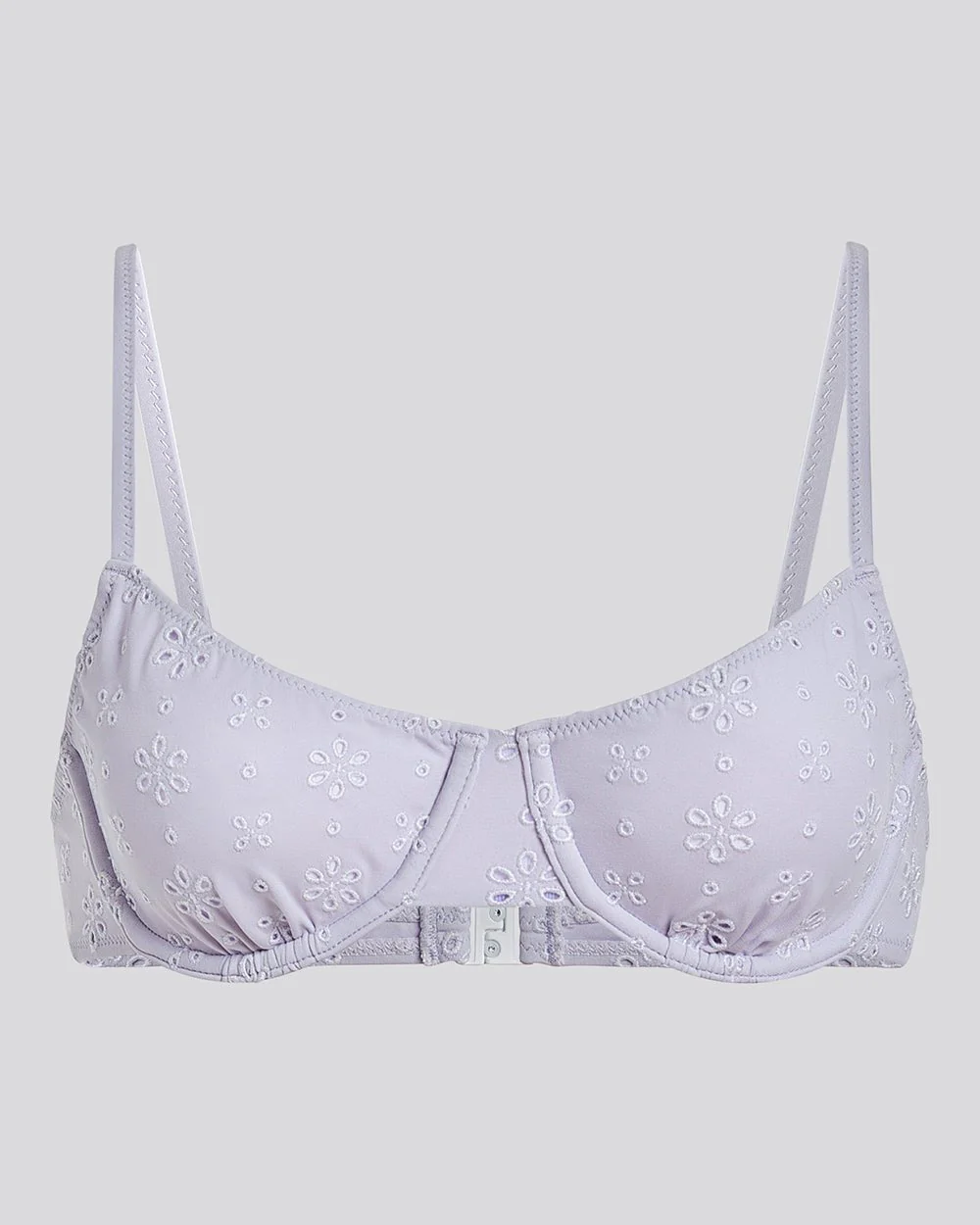 Daphne Eyelet Bikini Top | Lilac Pastel - Image 2