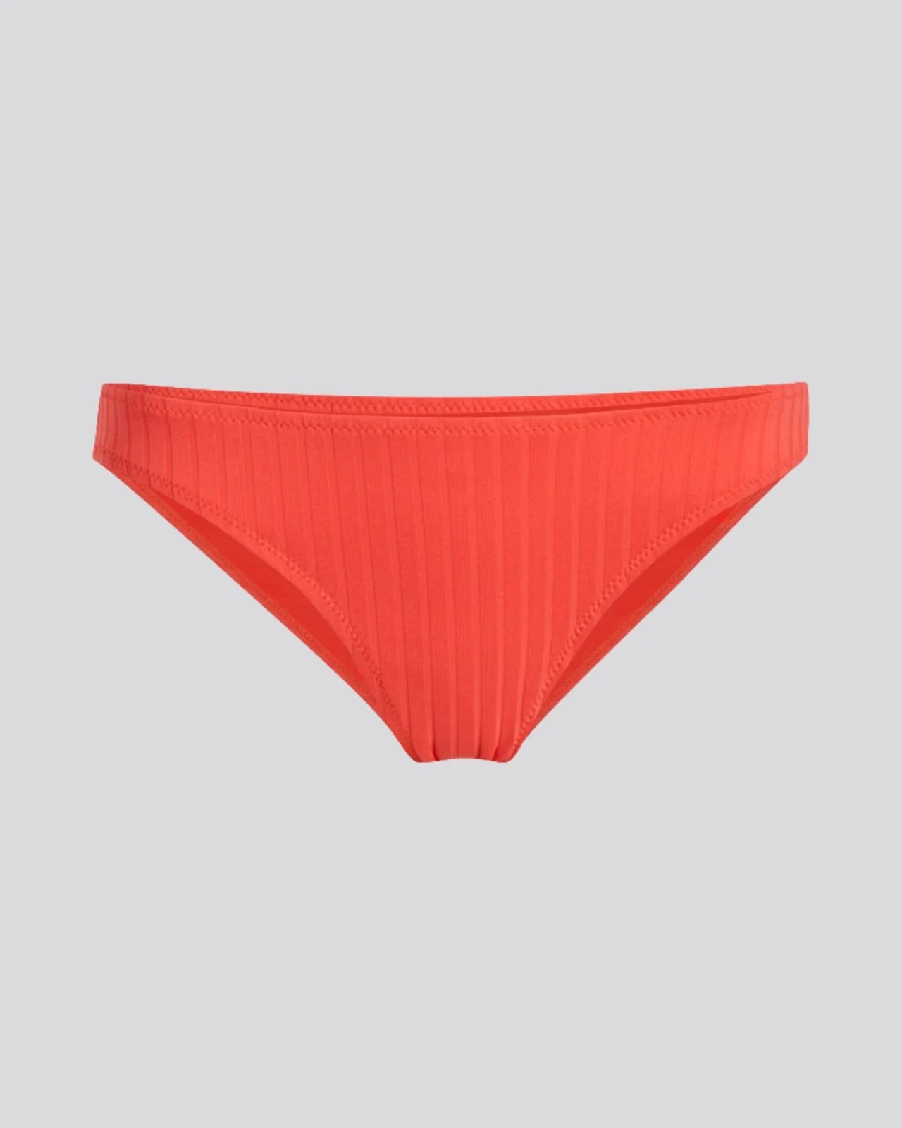 Elle Ribbed Bikini Bottom | Hot Coral - Image 4