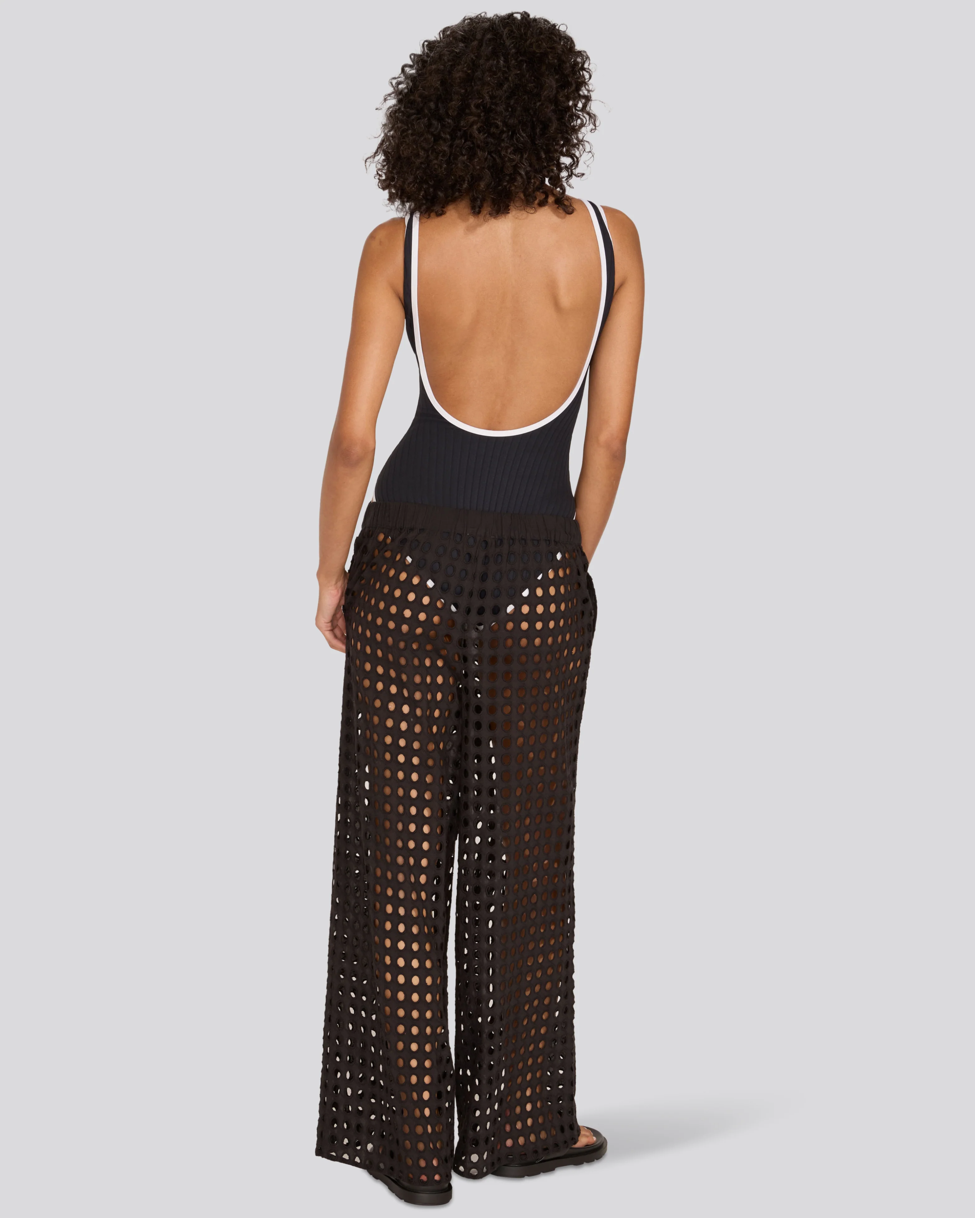 Eyelet Delaney Pant | Noir - Image 2