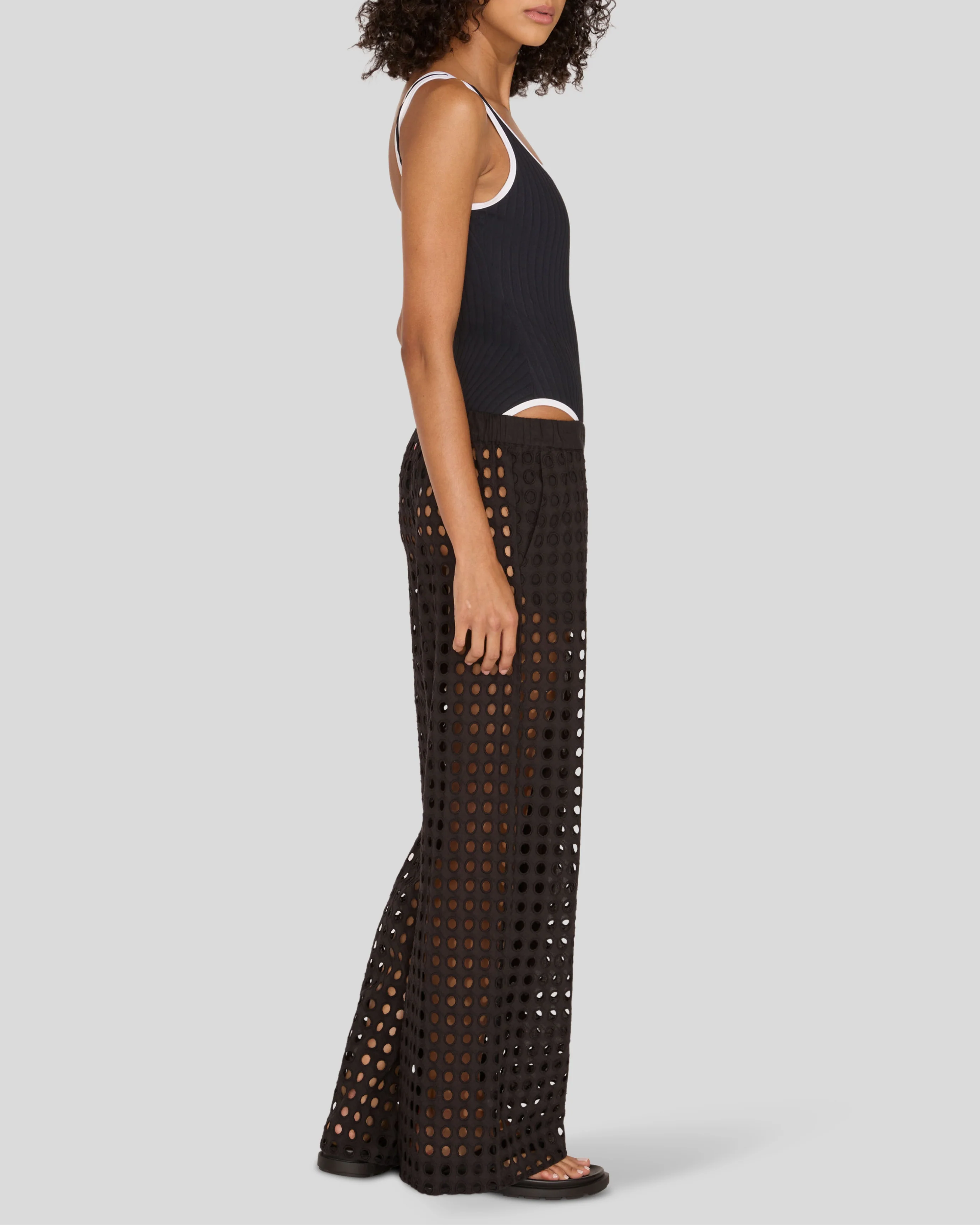 Eyelet Delaney Pant | Noir - Image 3