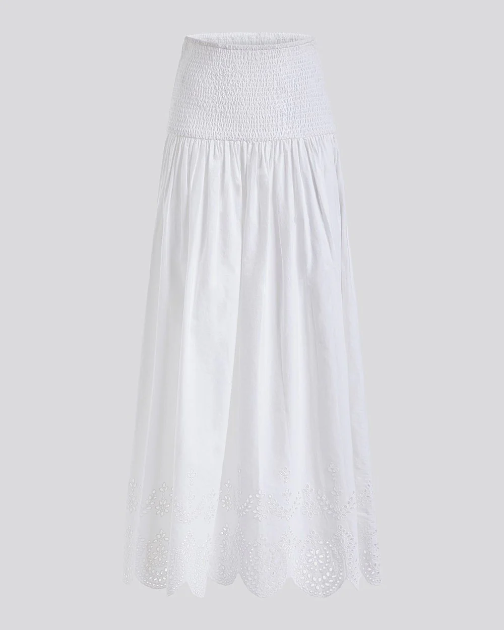 Eyelet Zaria Skirt | Optic White - Image 5