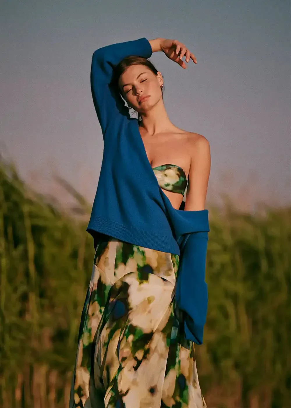 Gray Skirt | Blurred Floral - Image 6