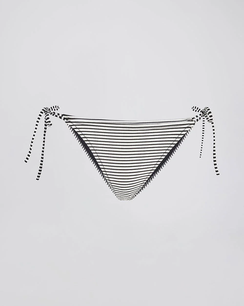 The Lilly Bikini Bottom | Noir / White Stripe - Image 4