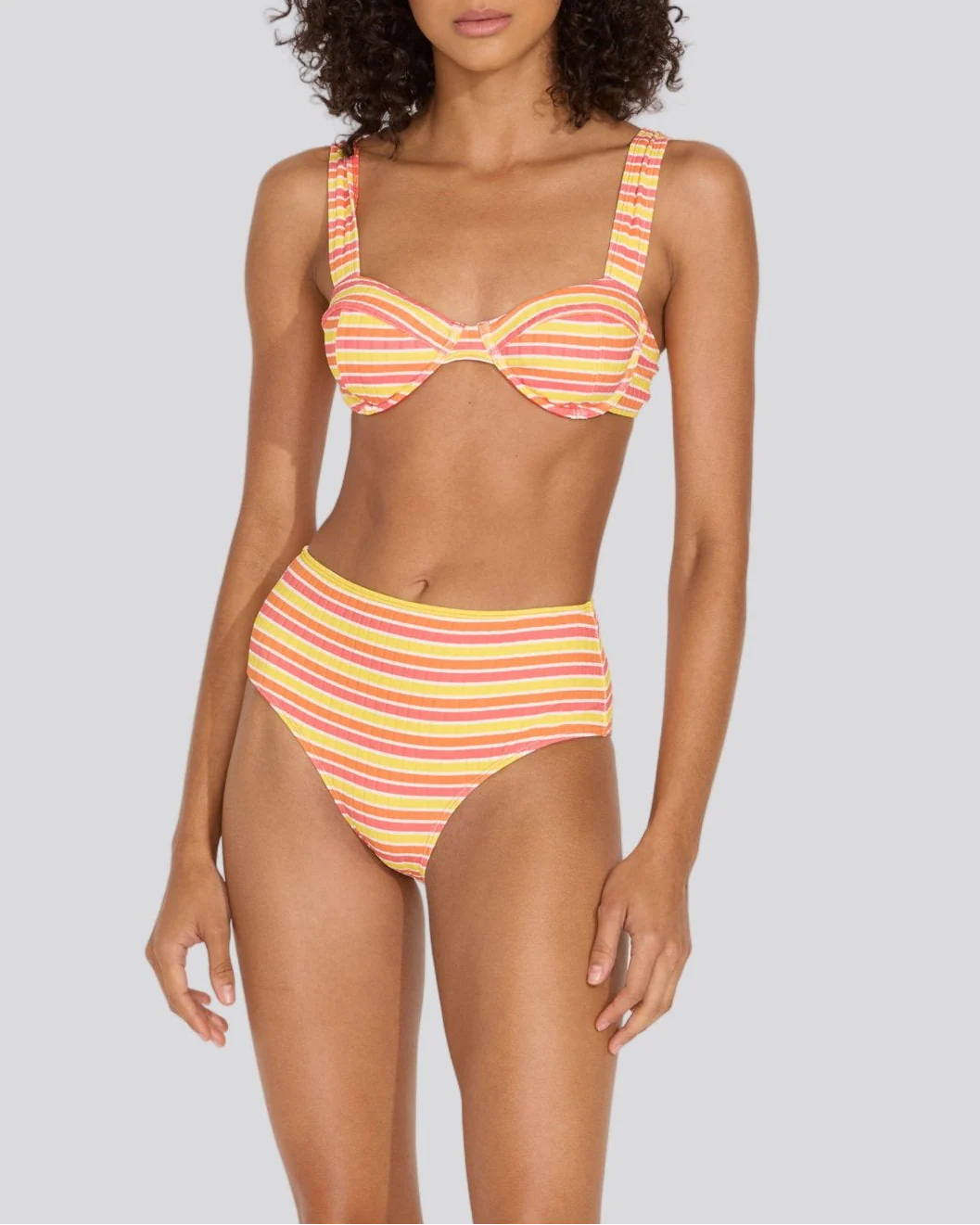 Lilo Ribbed Bikini Bottom | Sorbet Stripe - Image 2