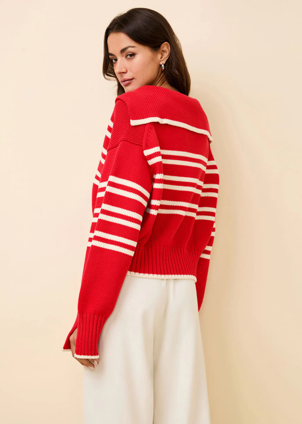 Lola Pullover Stripe | Apple Red - Image 2