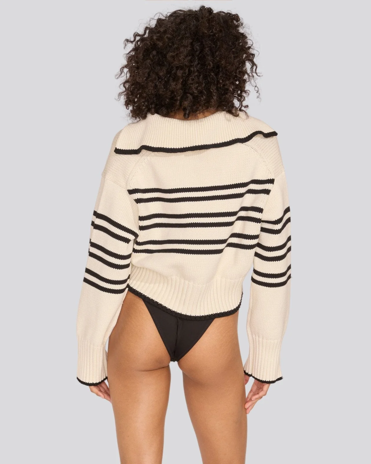 Lola Pullover | Brule Noir Stripe - Image 3