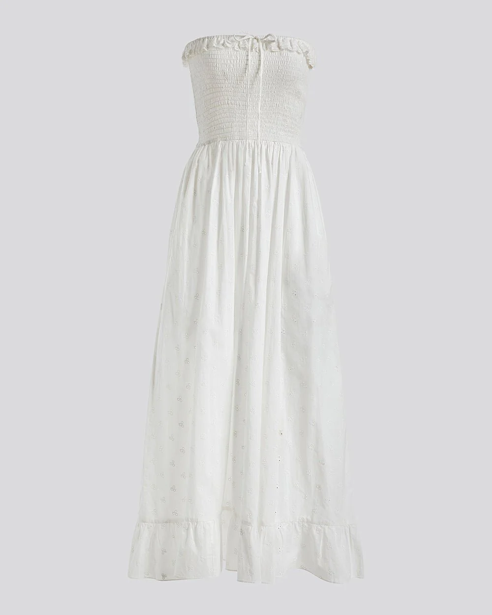 Eyelet Nicole Dress | Optic White - Image 2