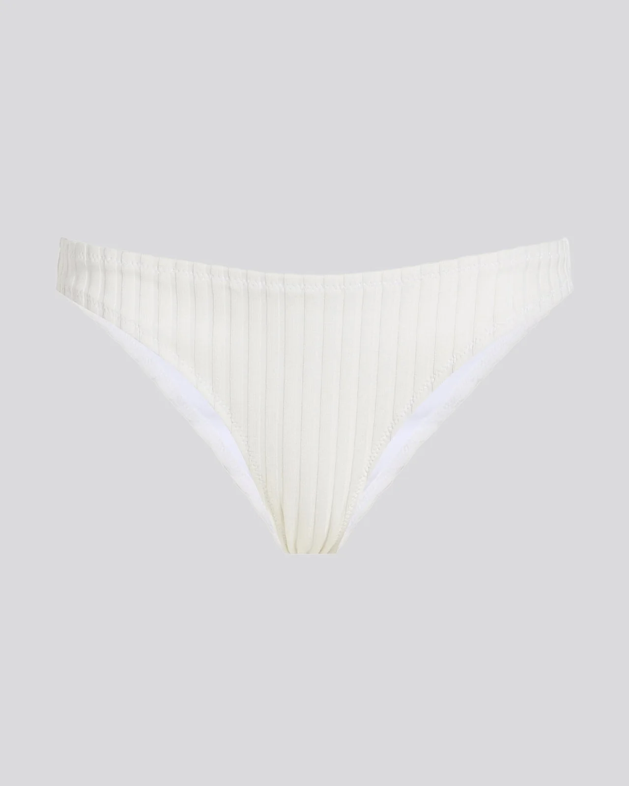 The Rachel Ribbed Bikini Bottom | Solid Rib Marshmallow - Image 2