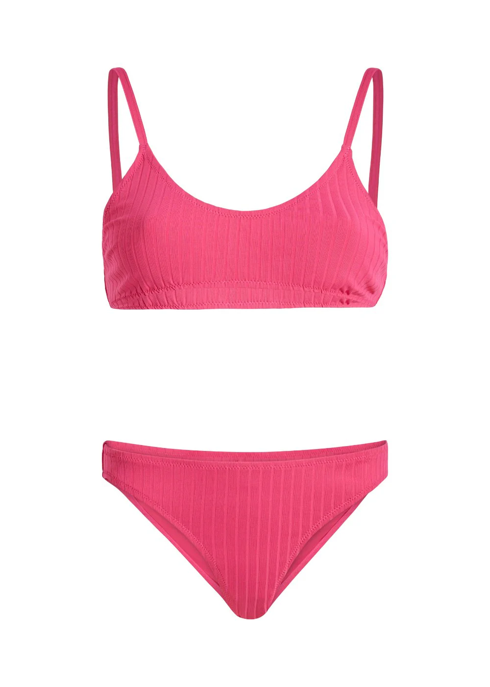Rachel Ribbed Bikini Bottom | Hot Pink - Image 4