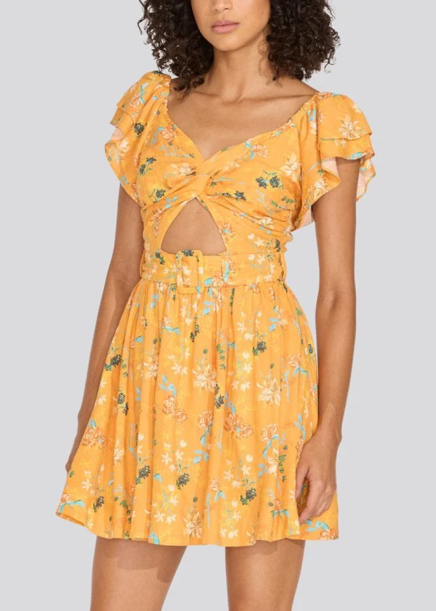 Renata Mini Dress | Tangerine Multi Floral