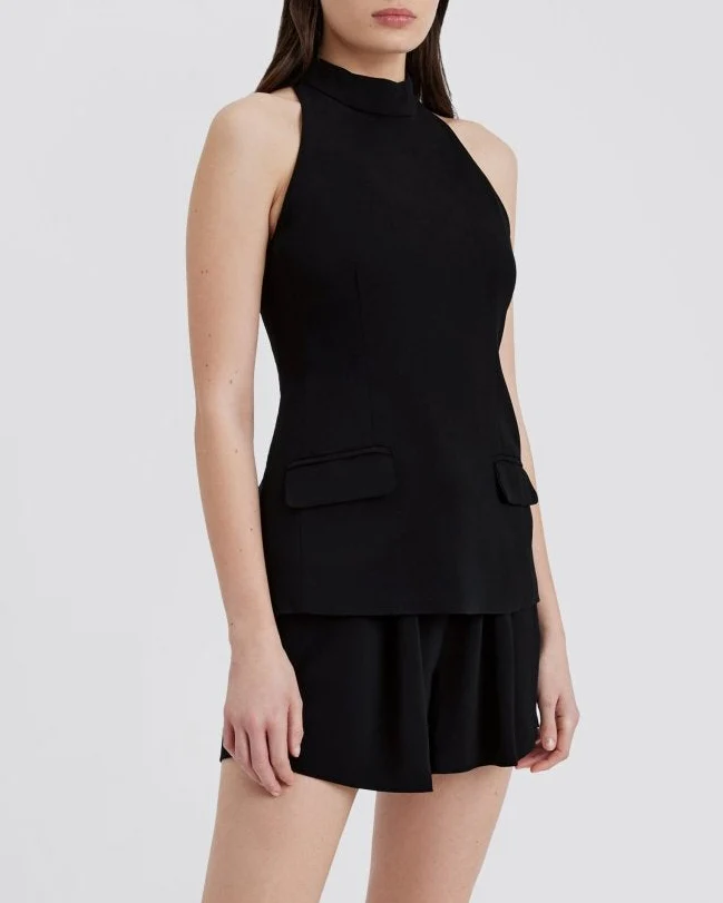 Ronit Sleeveless Top | Noir - Image 3