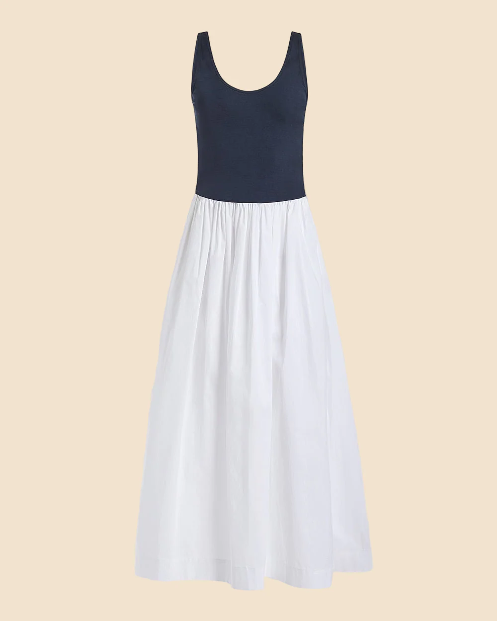 Samantha Scoopback Dress | French Navy / Ecru - Image 6
