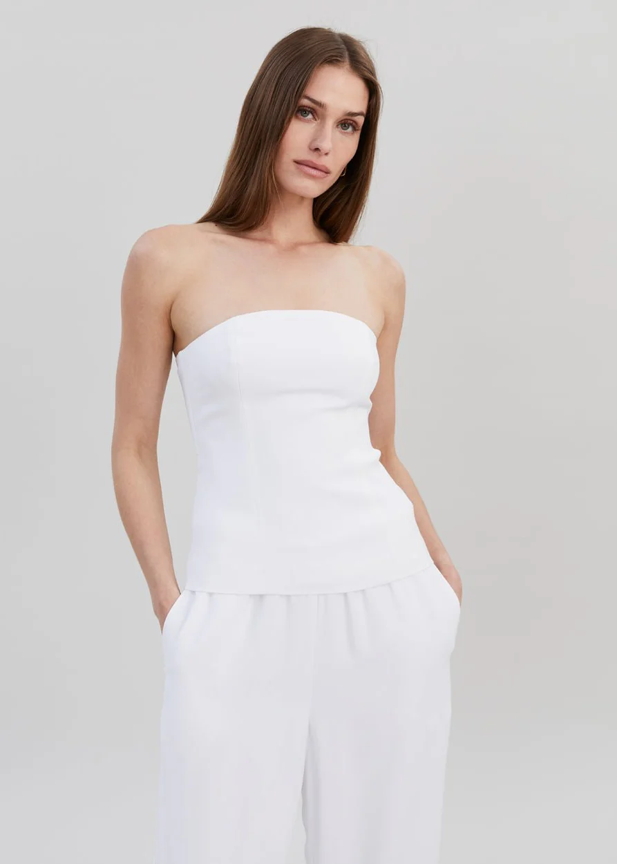 Tori Tube Top | Optic White