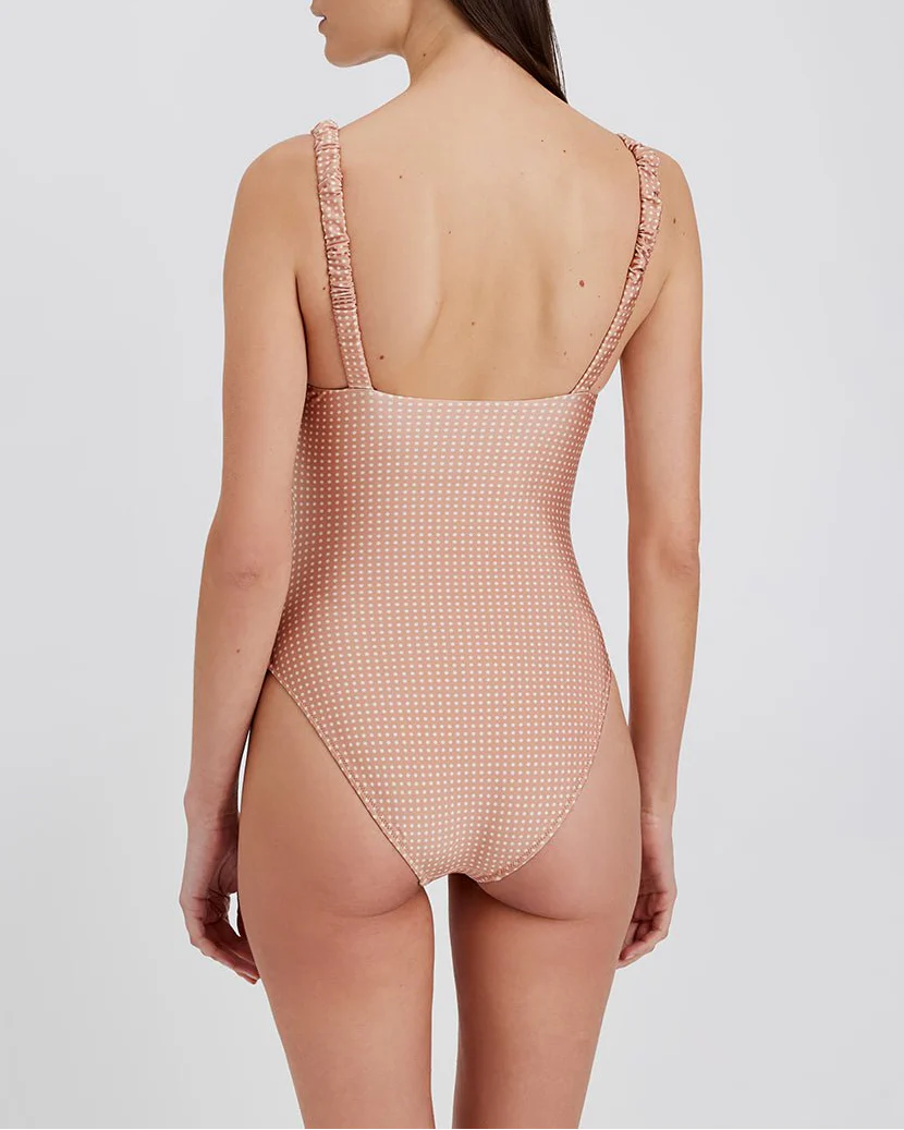 Verona One Piece | Baby Polkadot Taupe - Image 2
