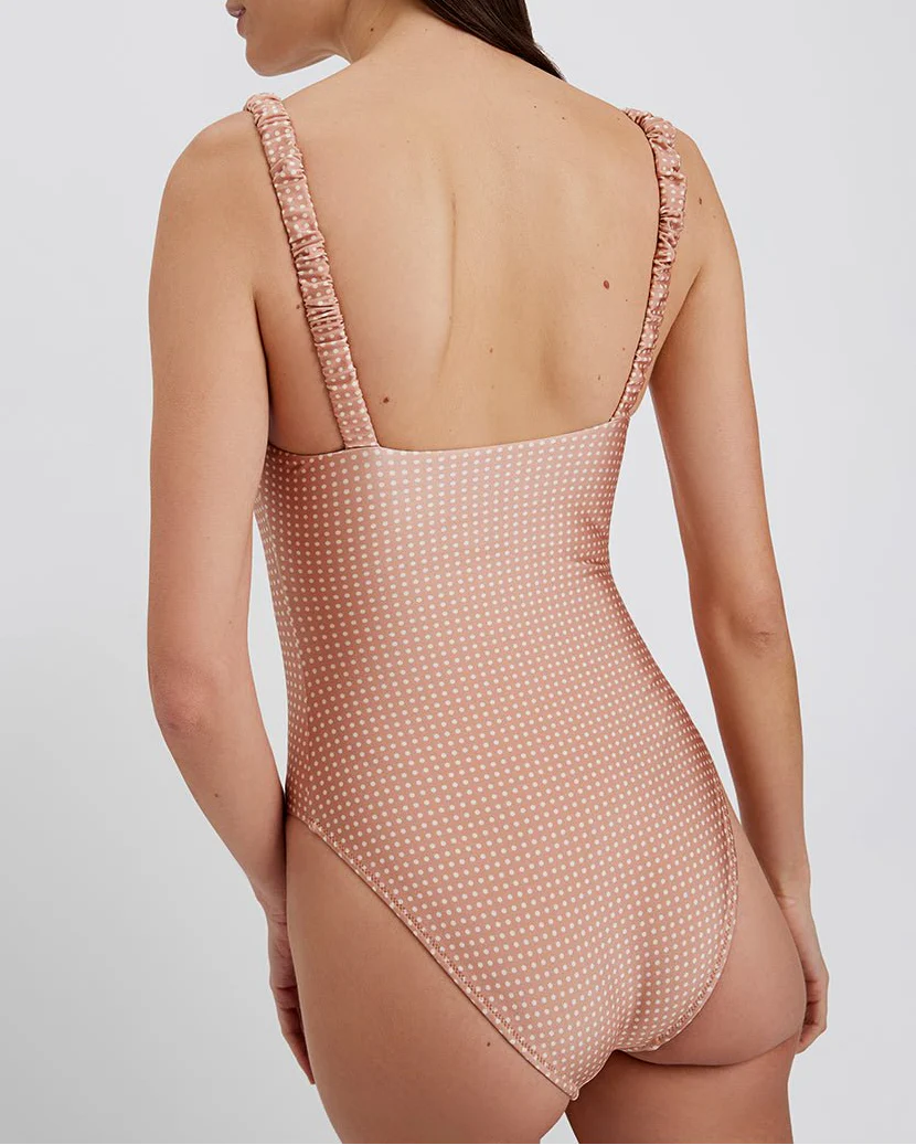 Verona One Piece | Baby Polkadot Taupe - Image 4