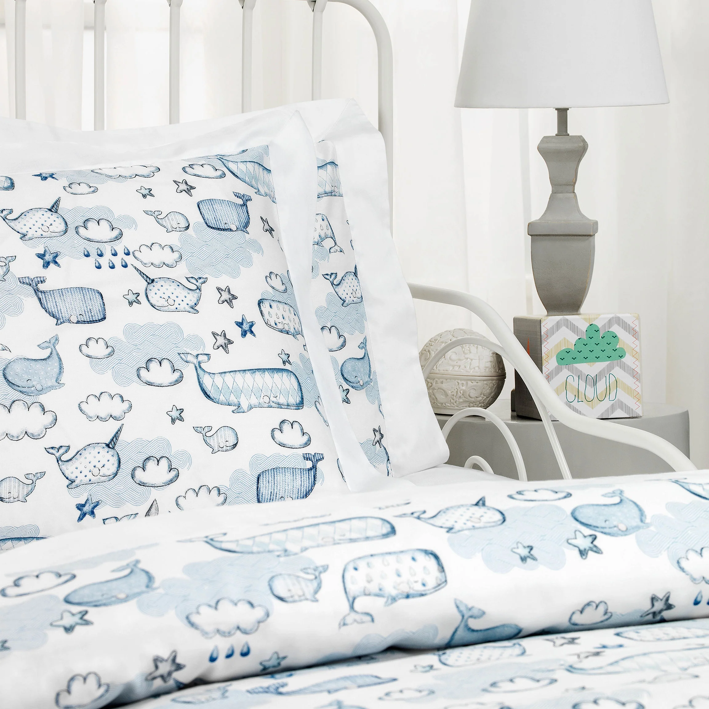 Baby | Pillowcase - Sea Adventures | Snow/White/Blue - Image 3