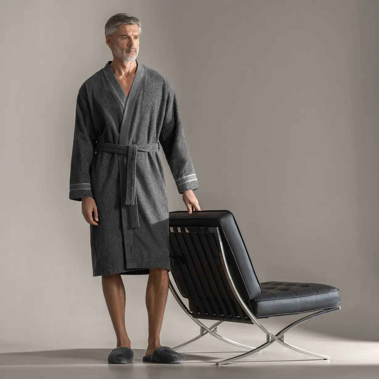 Bathrobe - Miel | Grey