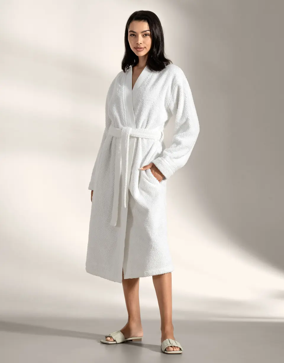Bathrobe - Miel | White - Image 2