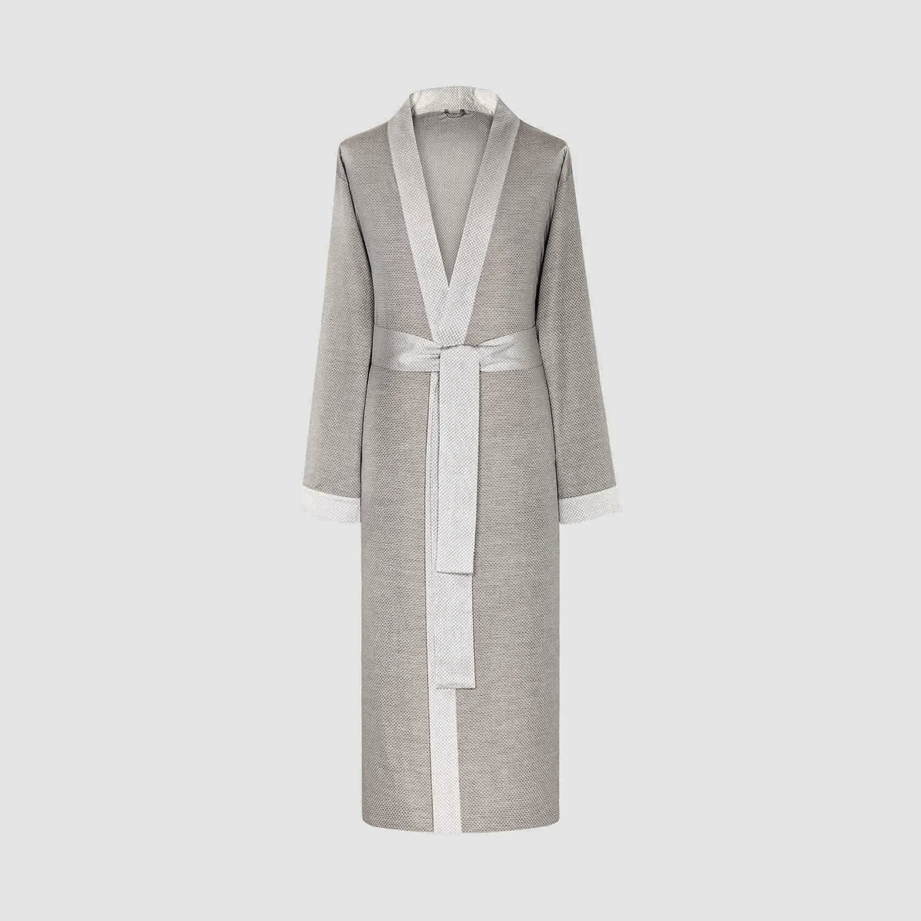 Bathrobe - Orlando | Pale Grey/Brown