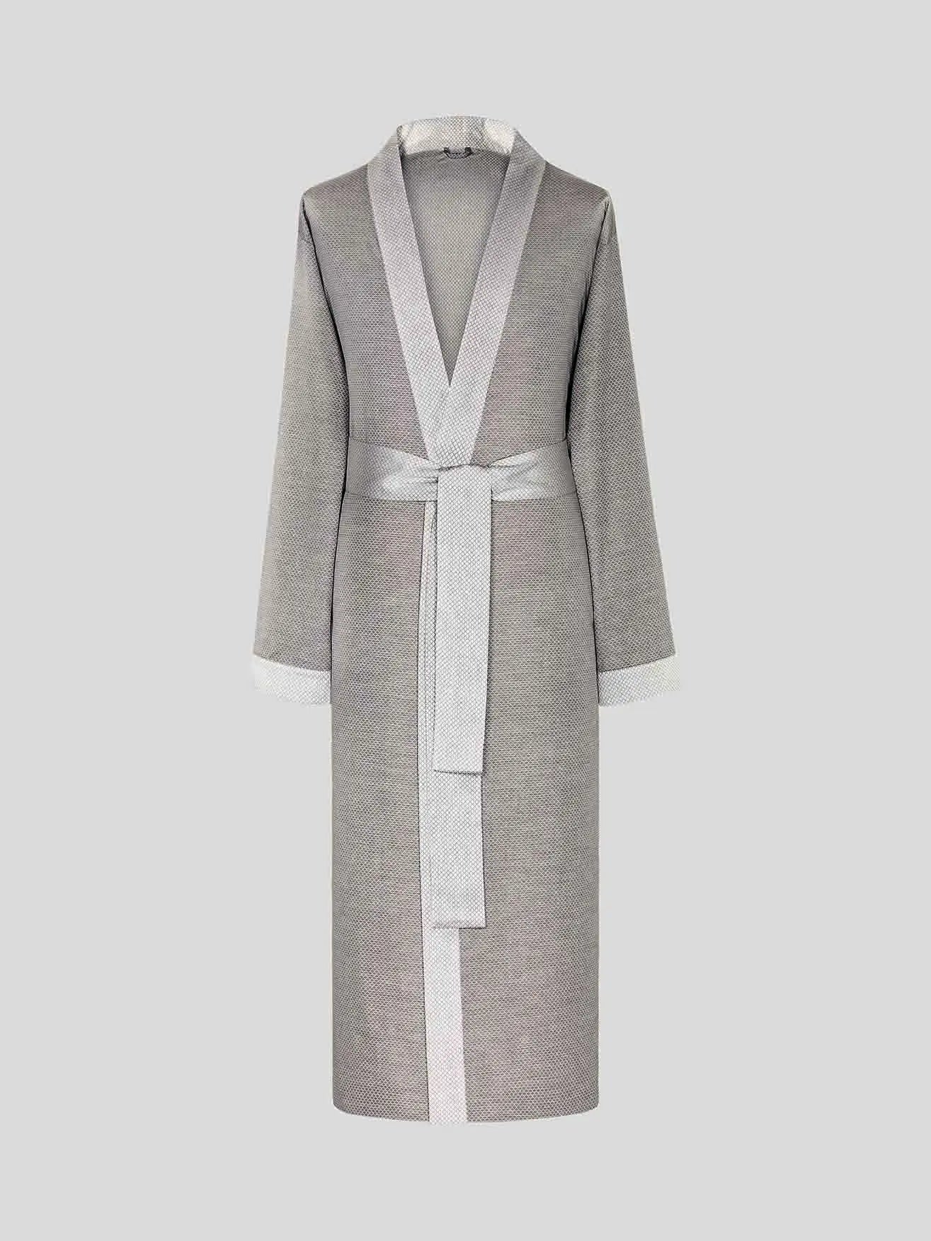 Bathrobe - Orlando | Pale Grey/Brown - Image 2