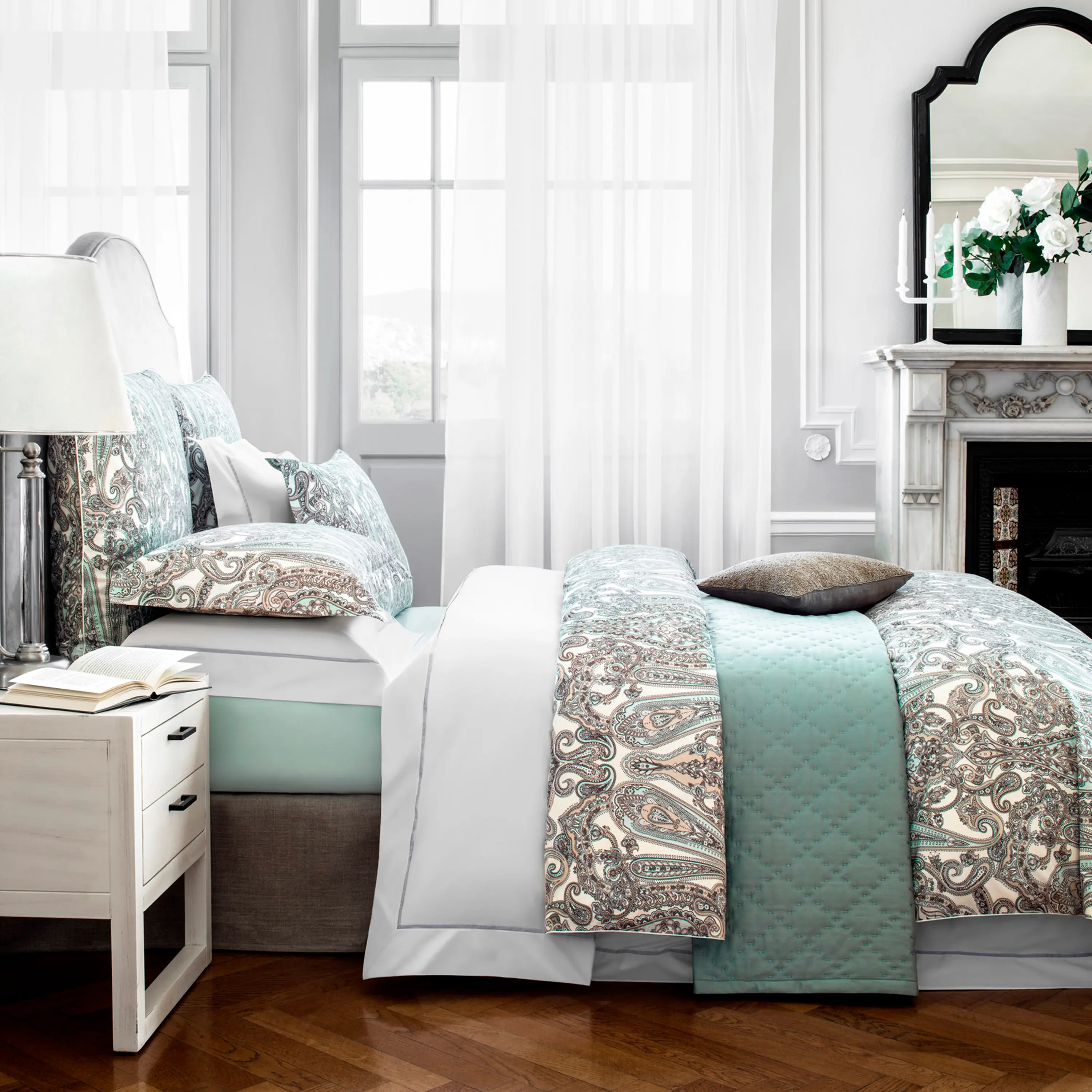 Bedspread - Mistik | Turquoise | 102" x 102" - Image 2