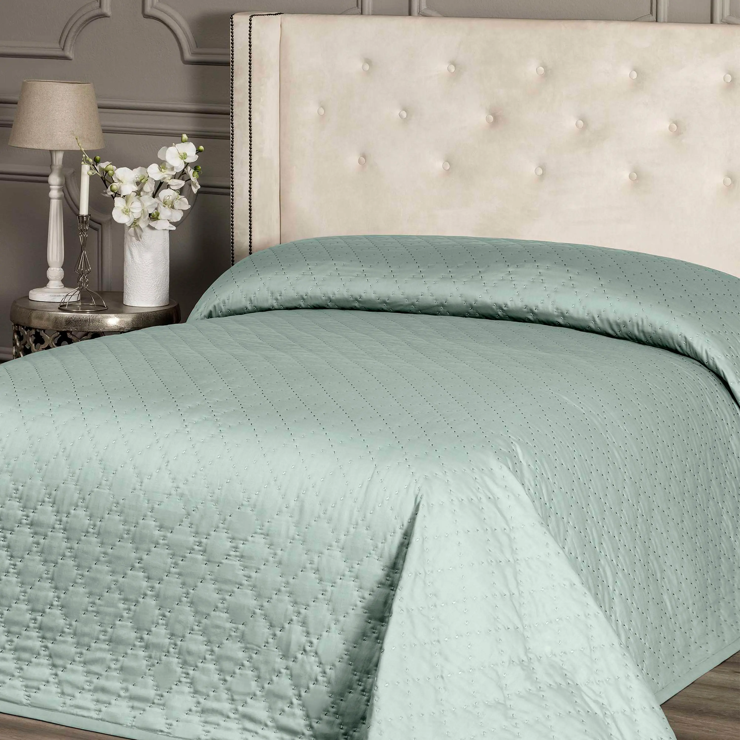Bedspread - Mistik | Turquoise | 102" x 102" - Image 4