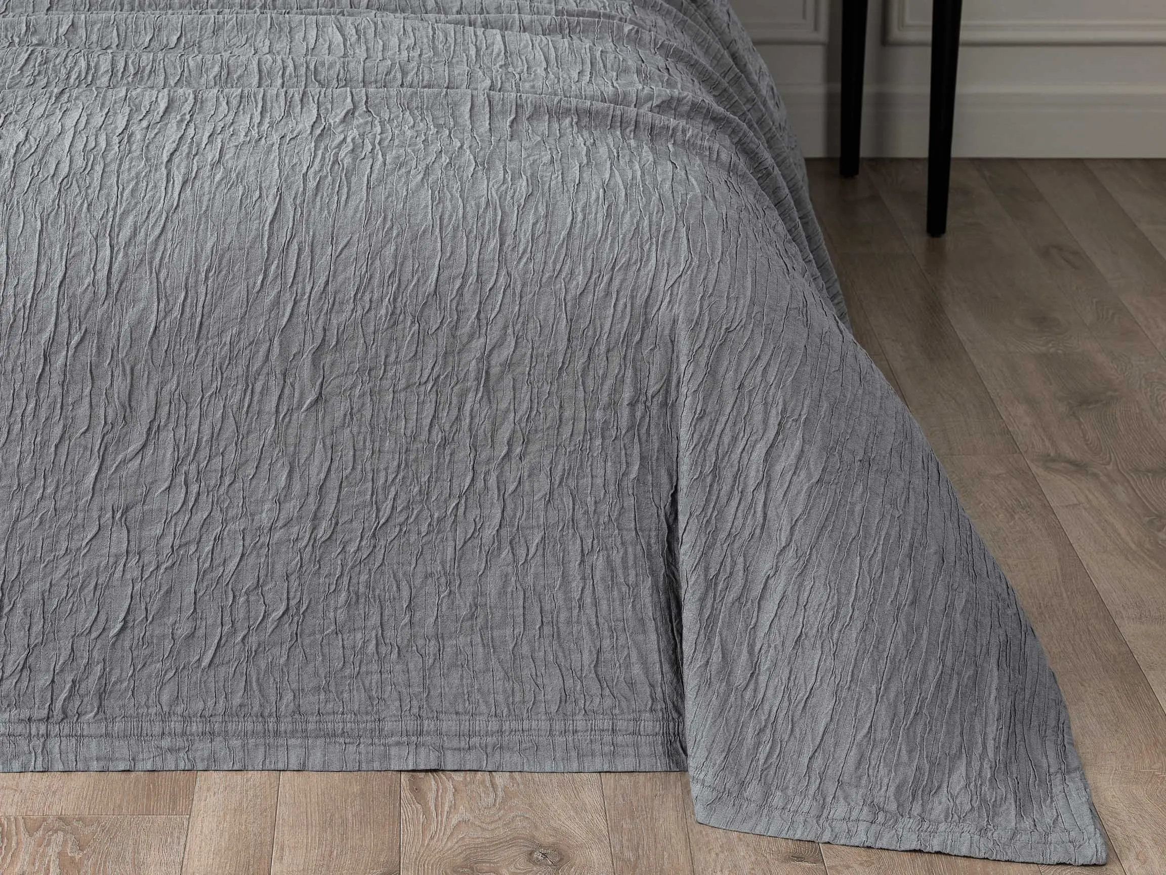 Bedspread - Simon | Dark Grey | 95" x 102" - Image 3
