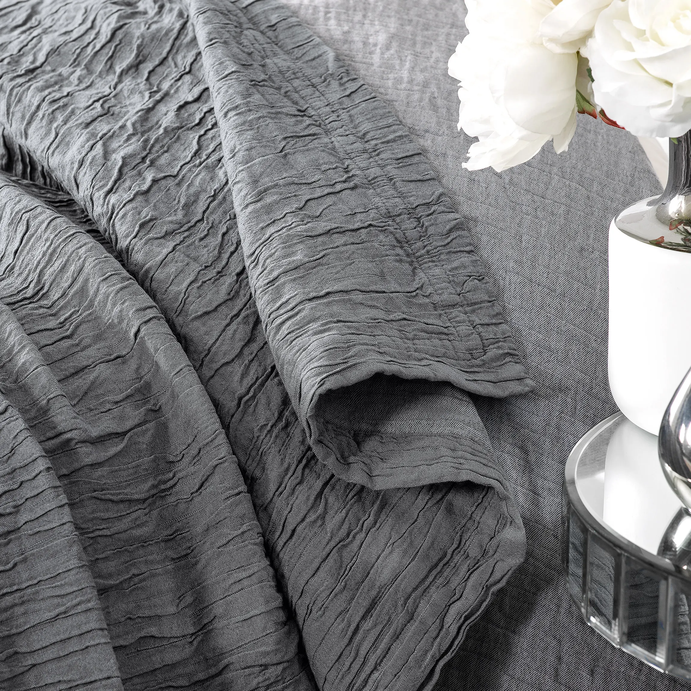 Bedspread - Simon | Dark Grey | 95" x 102" - Image 4