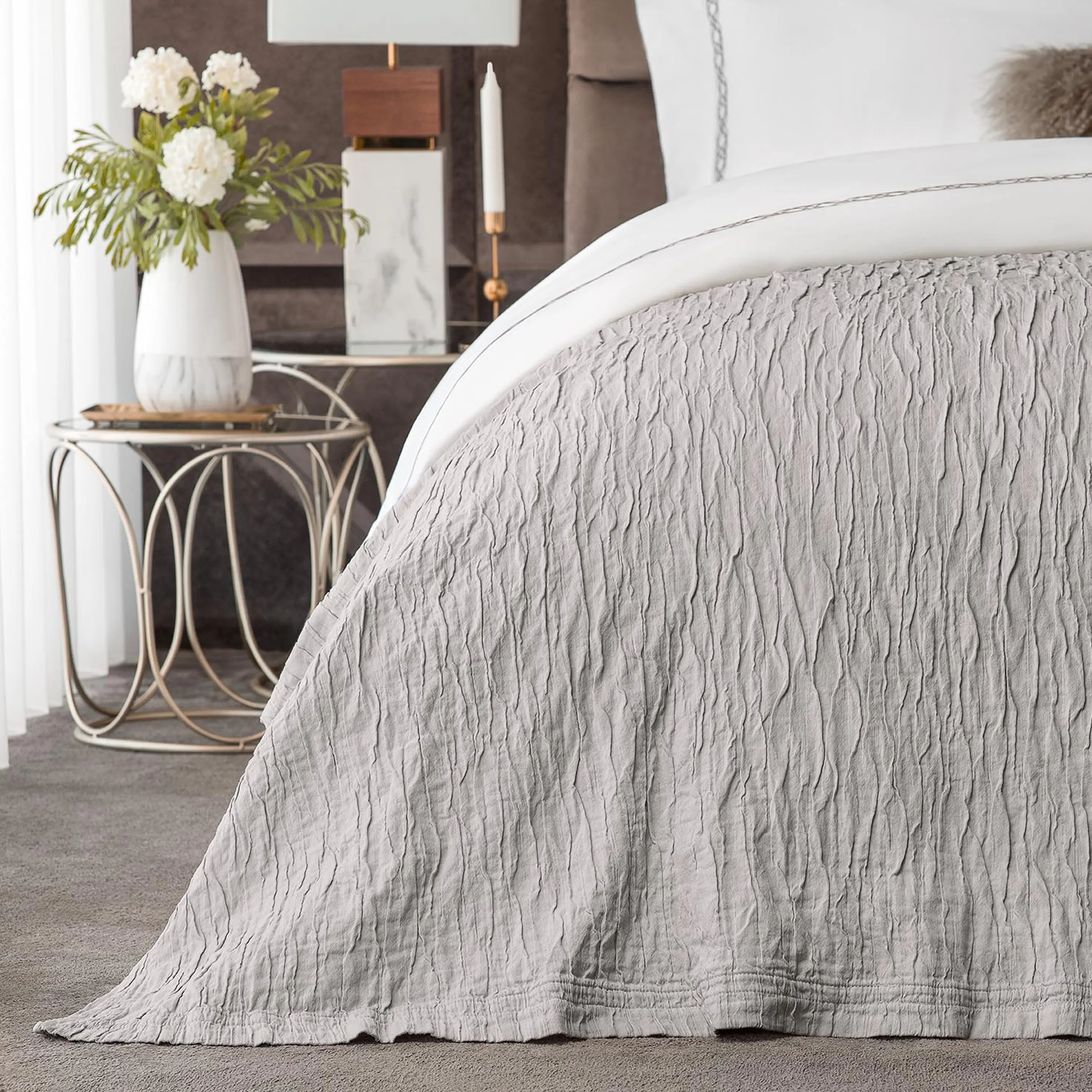 Bedspread - Simon | Ecru | 95" x 102" - Image 2
