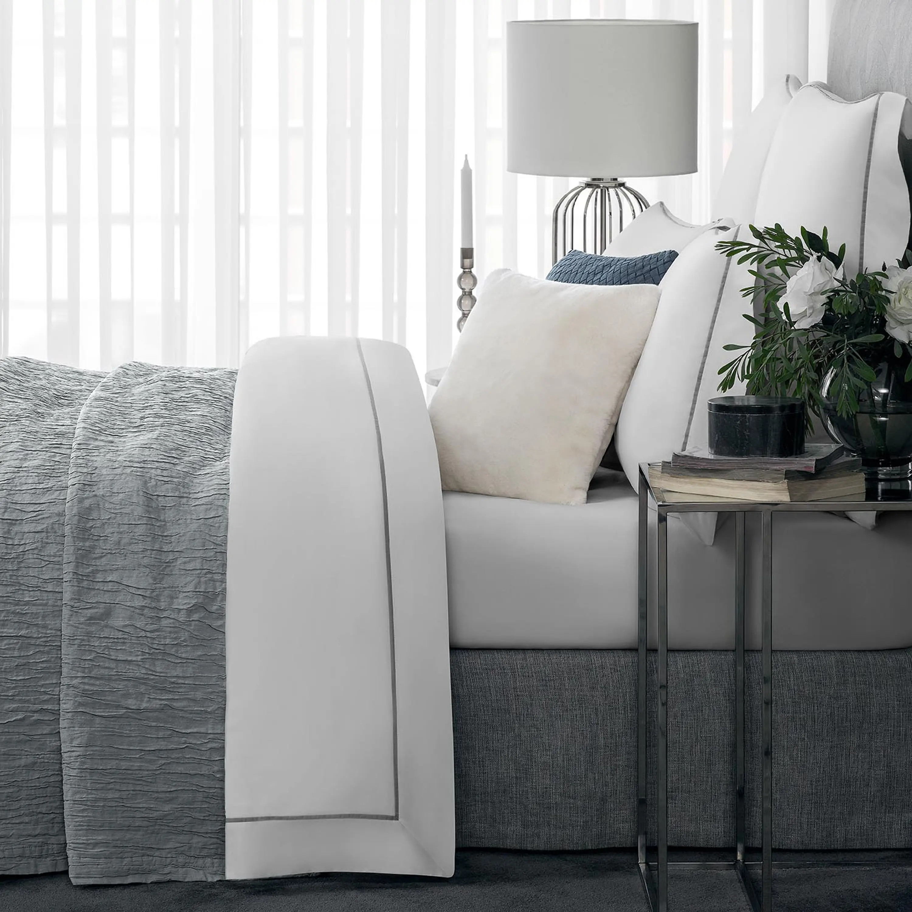 Bedspread - Simon | Grey | 95" x 102" - Image 5
