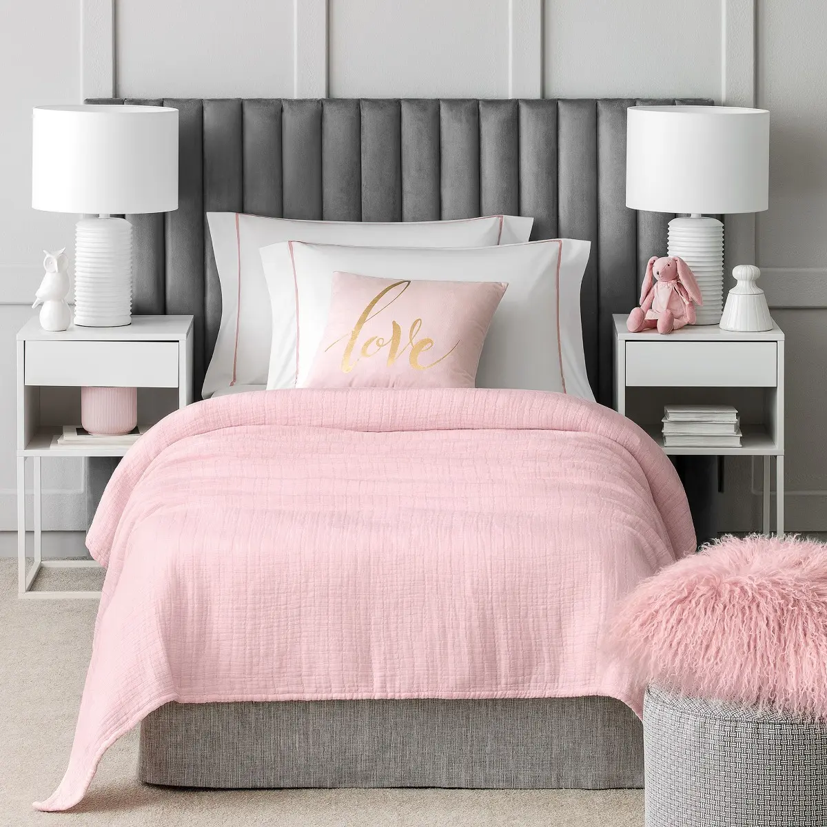 Bedspread - Tracy | Pink | 39" x 55"